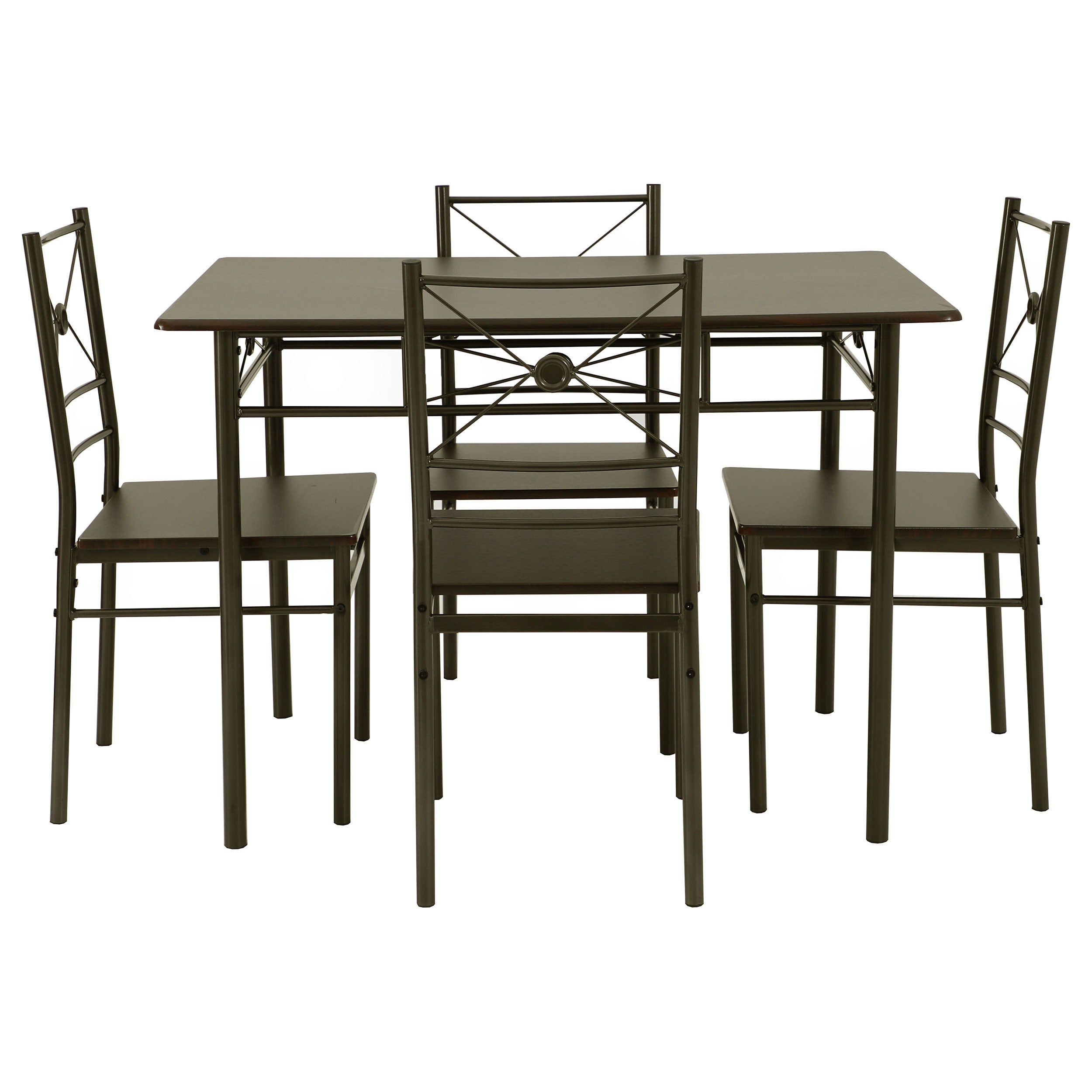 Anna  Rectangular Dining Table Set Dark