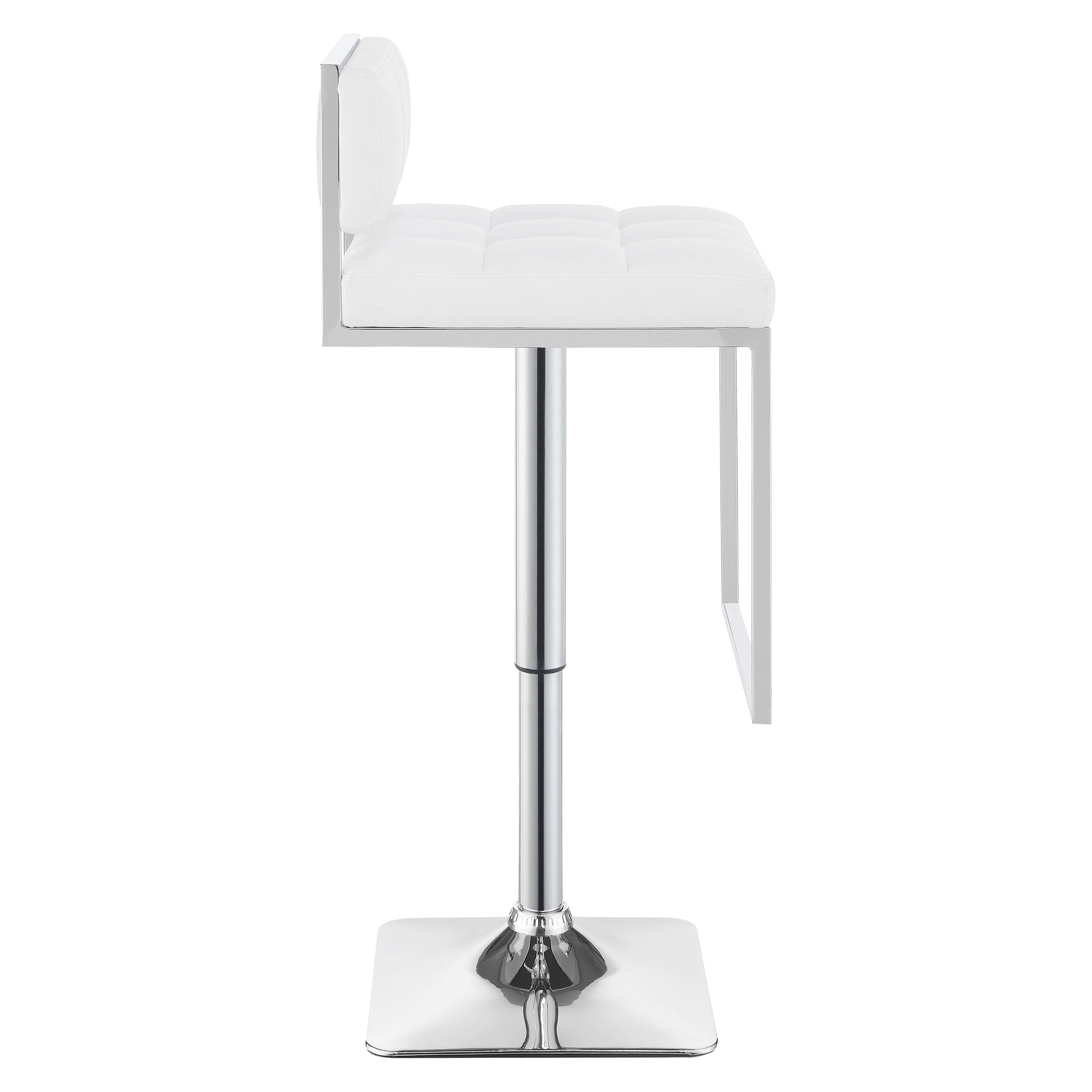 Alameda Adjustable Bar Stool Chrome and Black / Grey