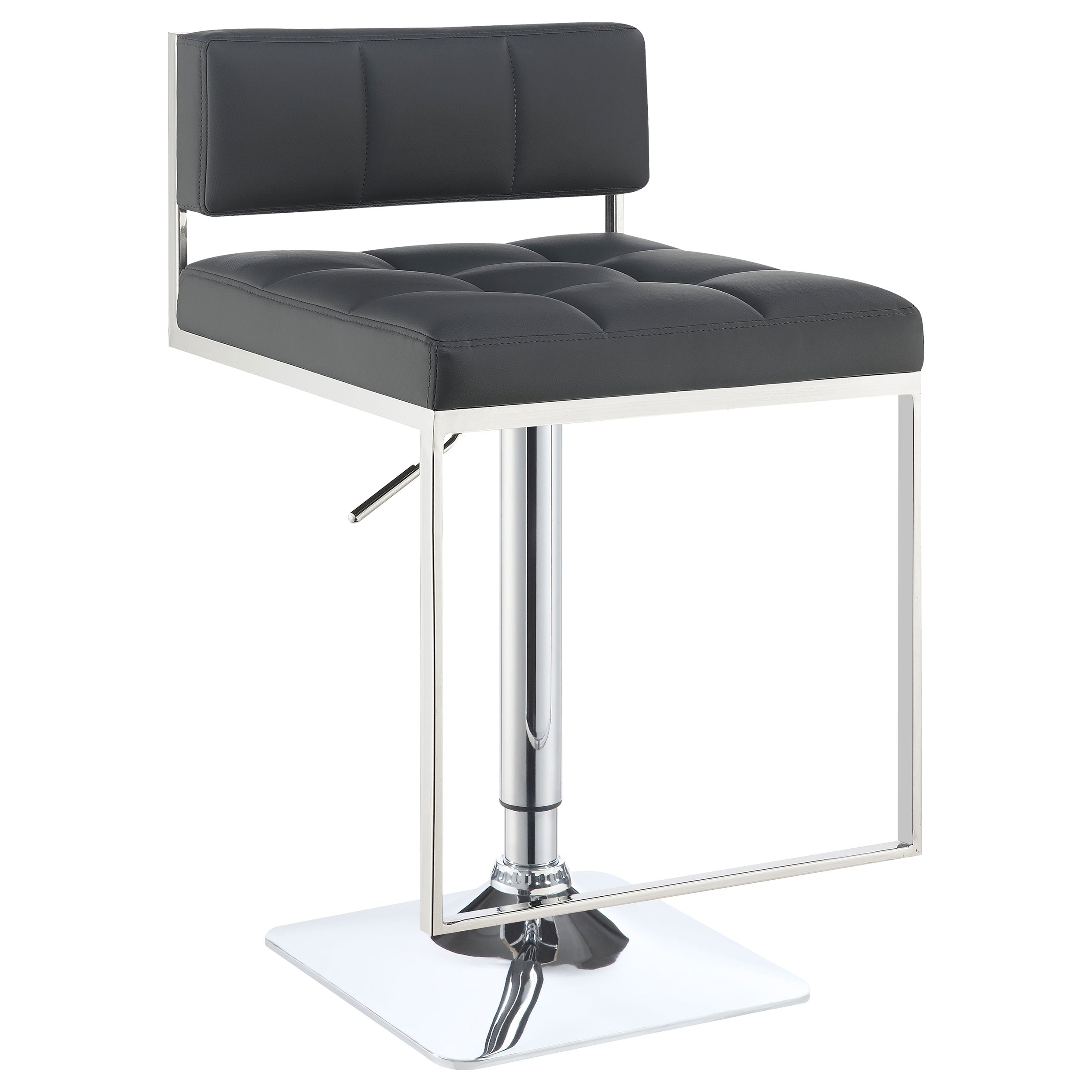 Alameda Adjustable Bar Stool Chrome and Black / Grey