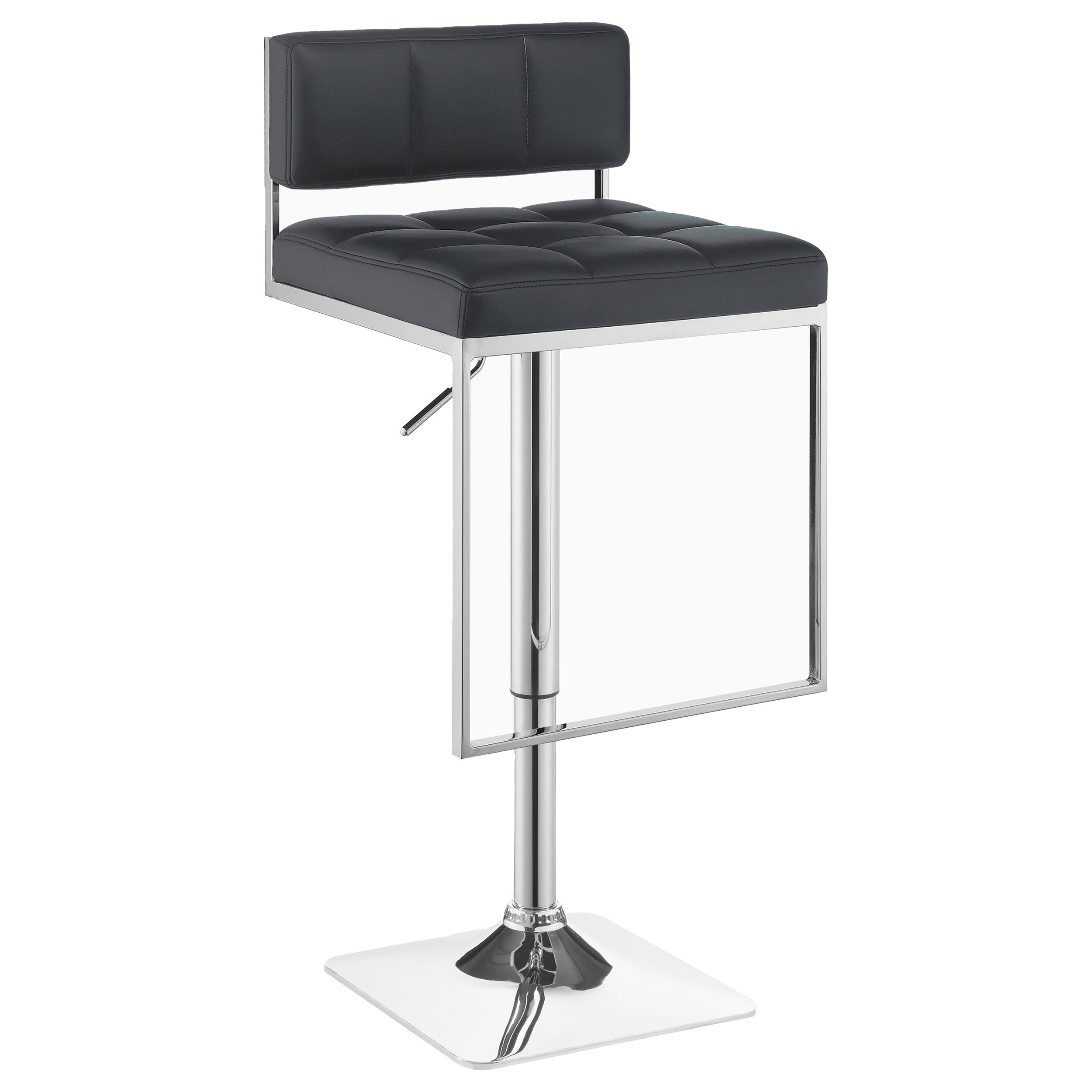 Alameda Adjustable Bar Stool Chrome and Black / Grey