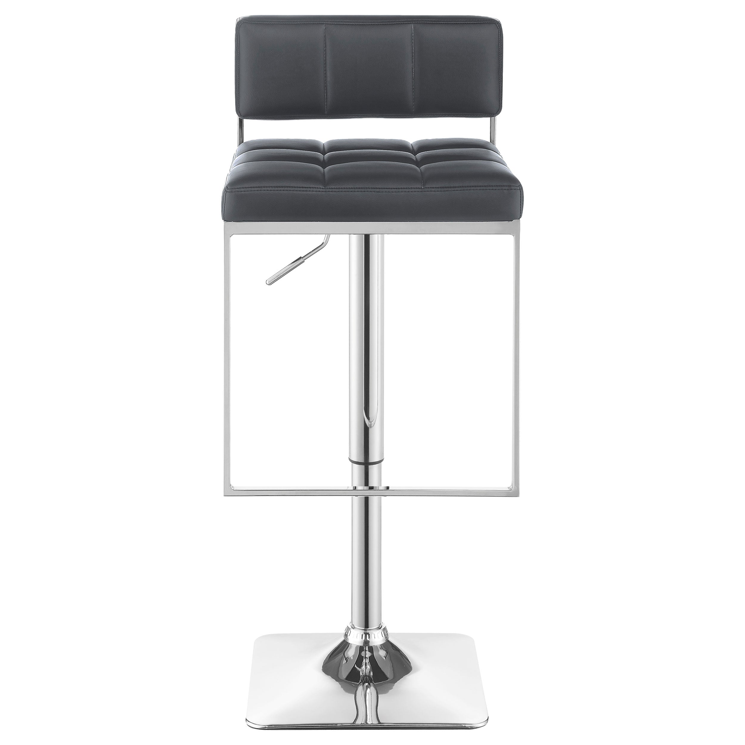 Alameda Adjustable Bar Stool Chrome and Black / Grey
