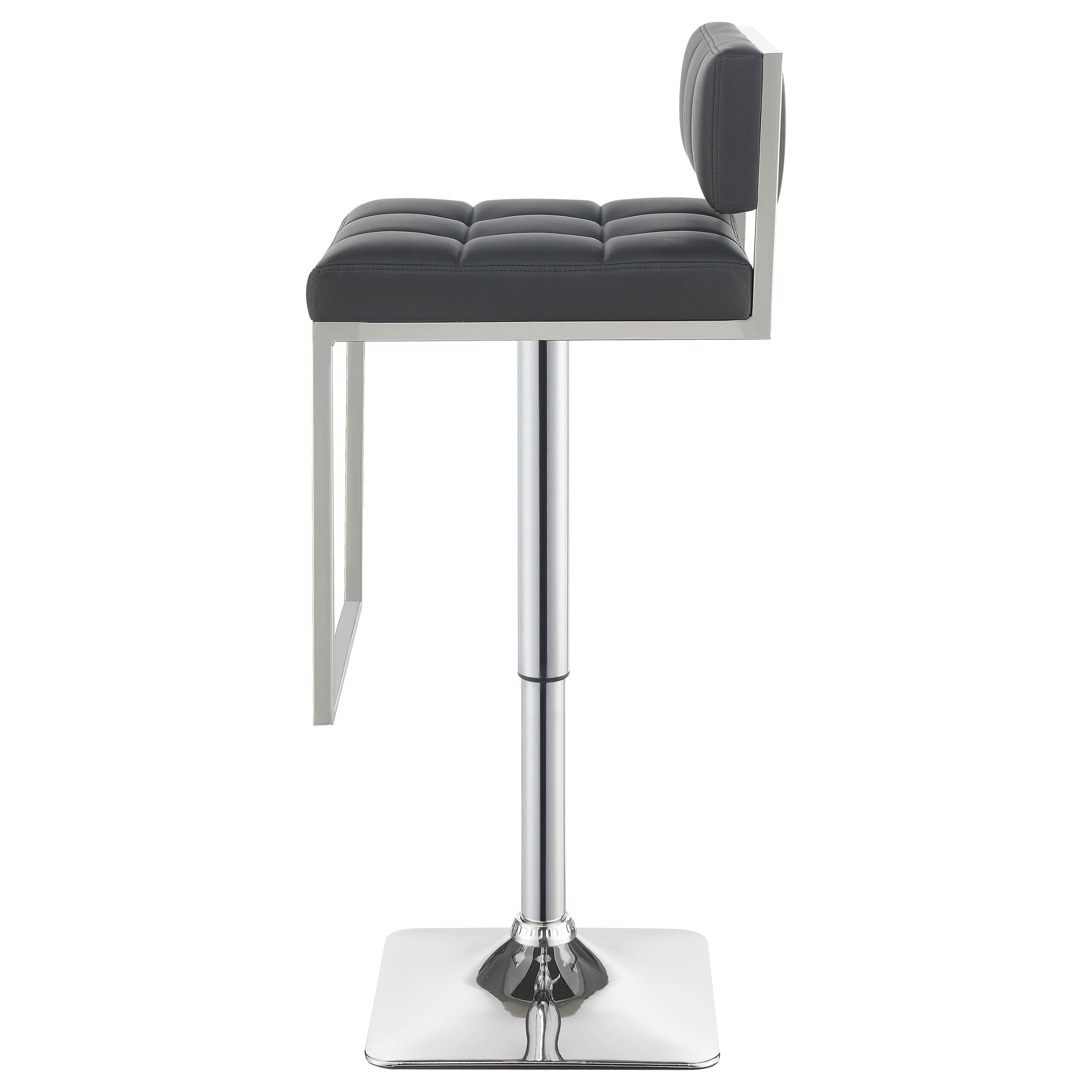 Alameda Adjustable Bar Stool Chrome and Black / Grey