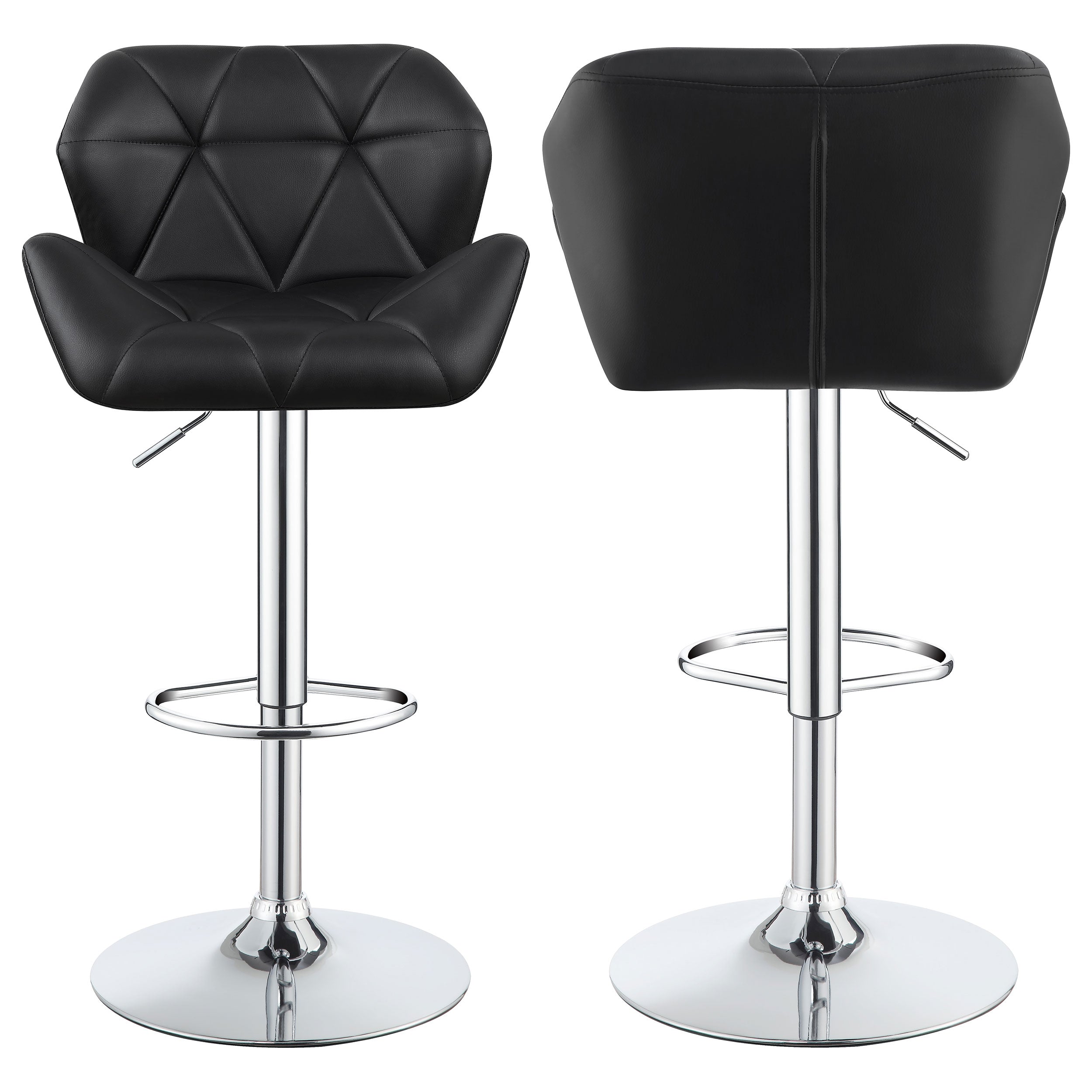 Berrington Upholstered Adjustable Bar Stool Grey (Set of 2)