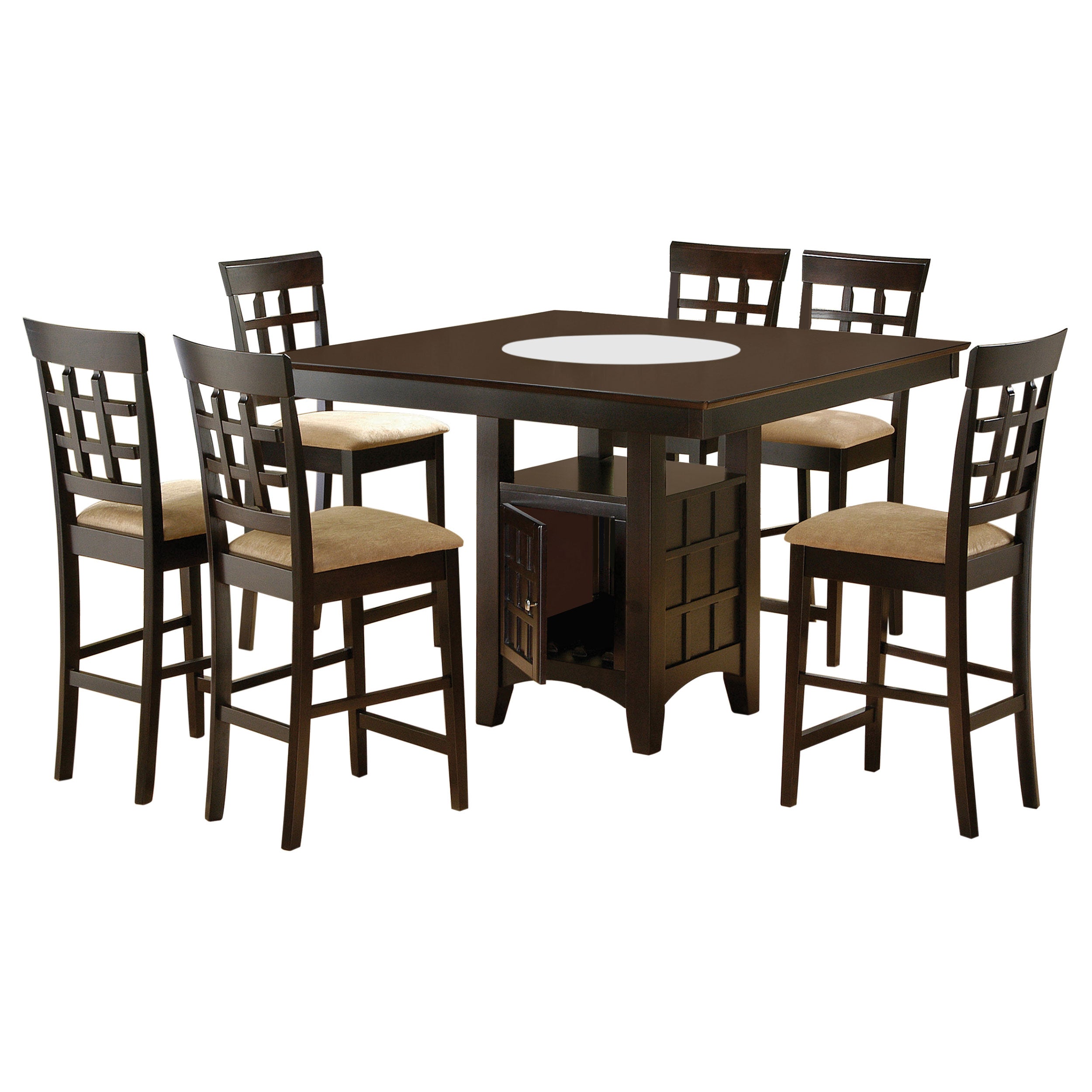 Gabriel Square Counter Height Dining Set Cappuccino