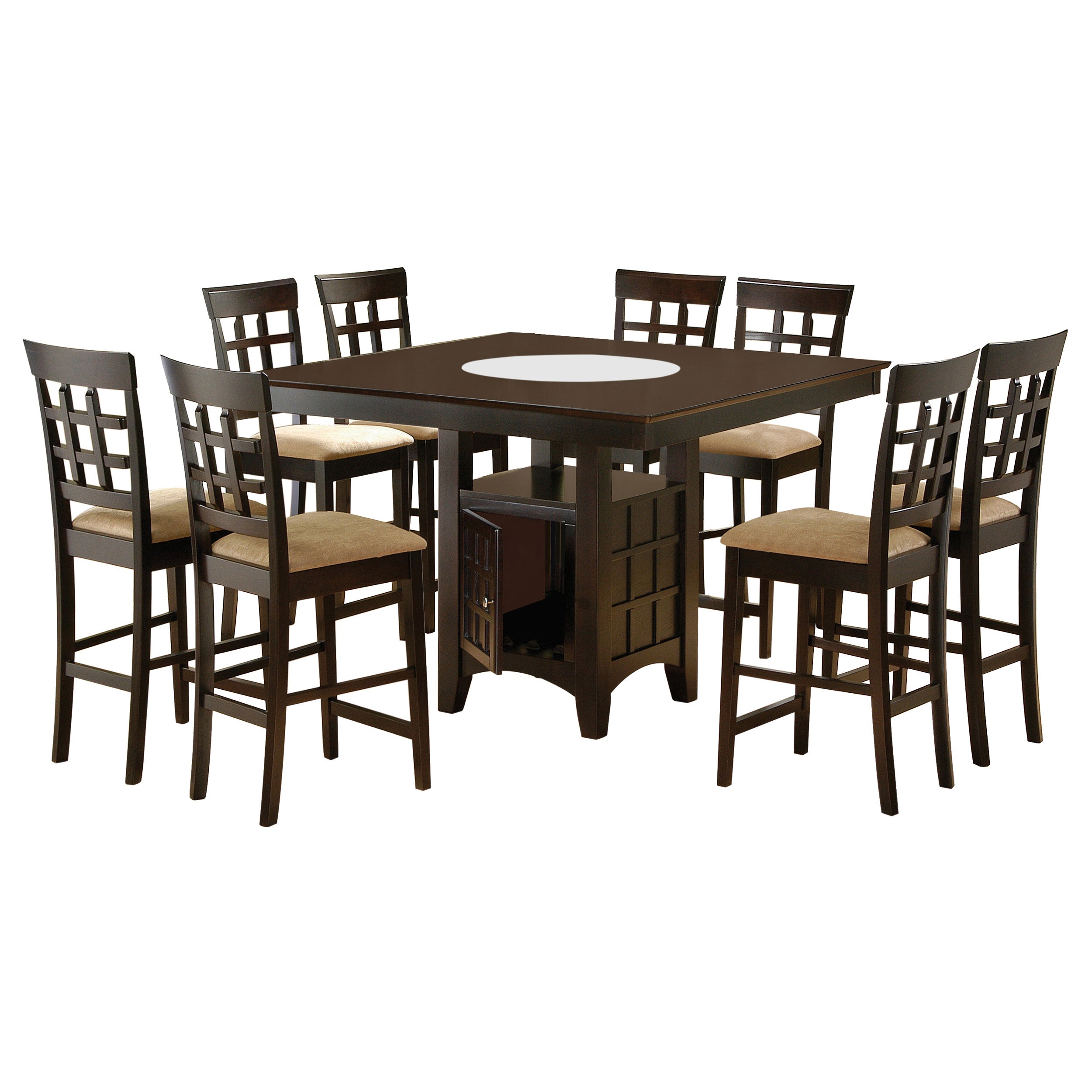 Gabriel Square Counter Height Dining Set Cappuccino