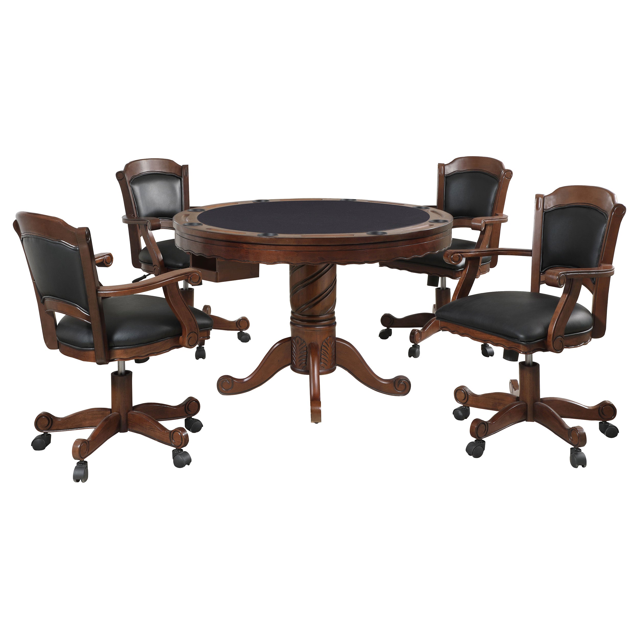 Turk  3-in-1 Dining and Game Table Set Tobacco