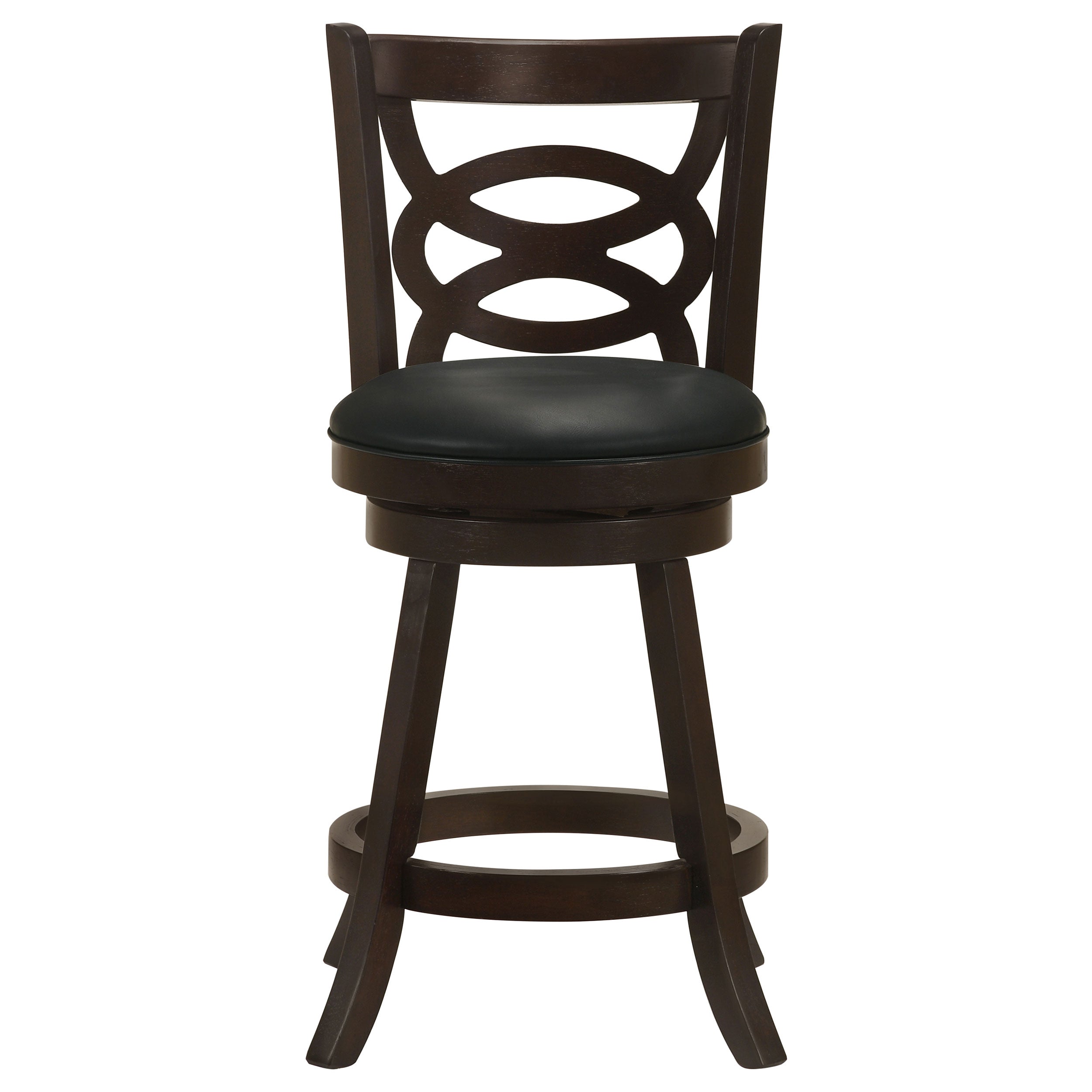Calecita Wood Swivel Bar / Counter Stool Cappuccino (Set of 2)