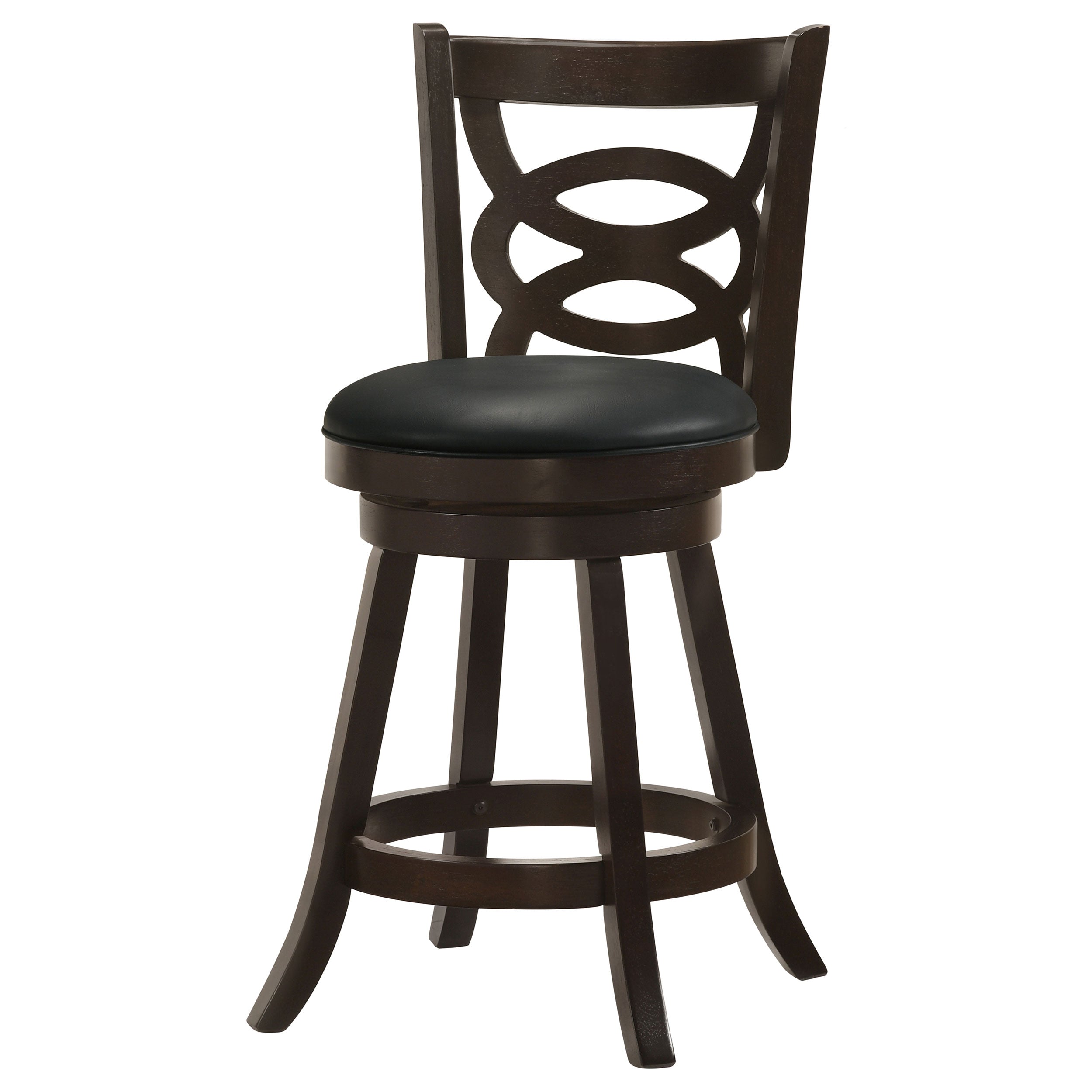 Calecita Wood Swivel Bar / Counter Stool Cappuccino (Set of 2)