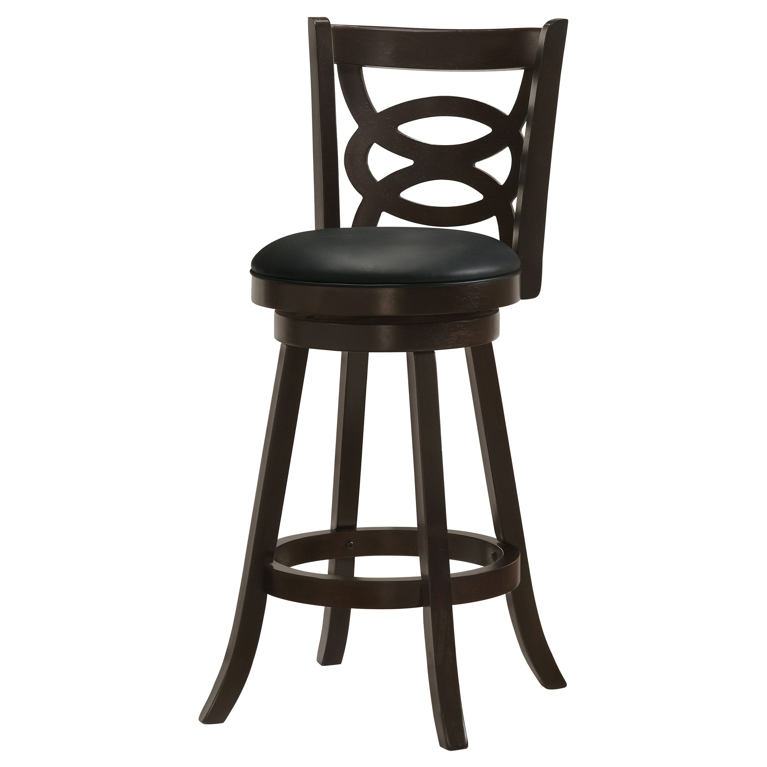 Calecita Wood Swivel Bar / Counter Stool Cappuccino (Set of 2)