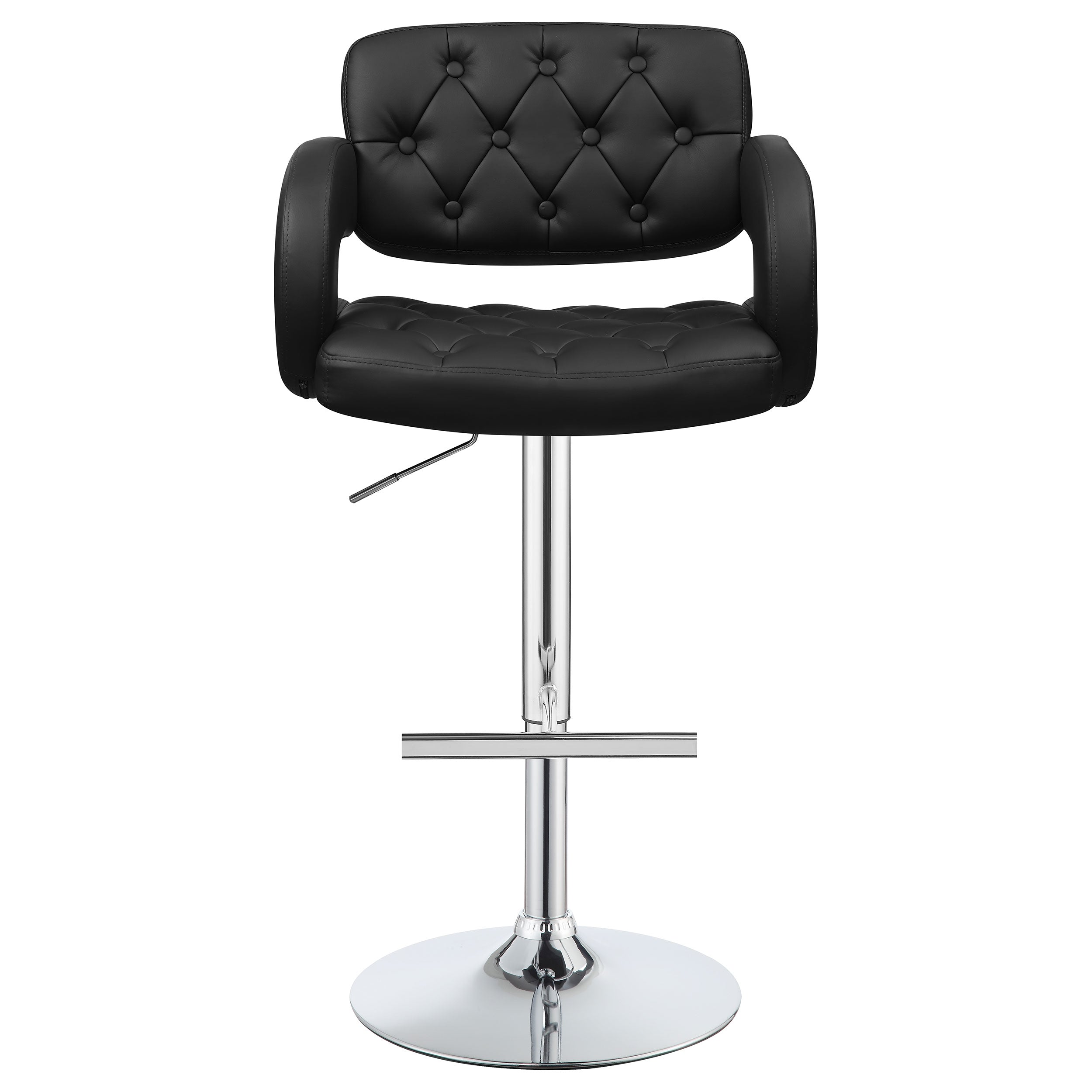Brandi Adjustable Bar Stool Black / White and Chrome
