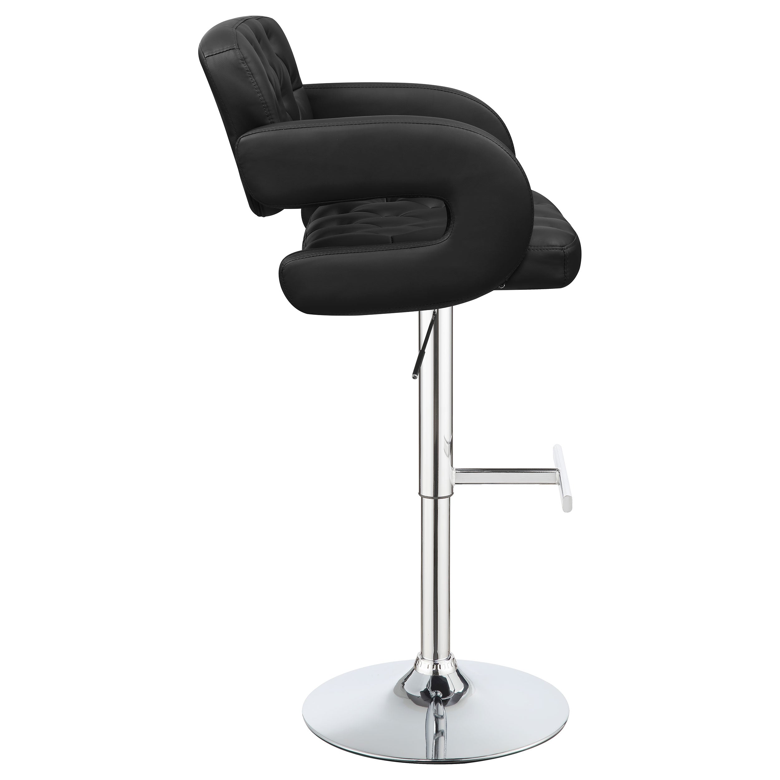 Brandi Adjustable Bar Stool Black / White and Chrome