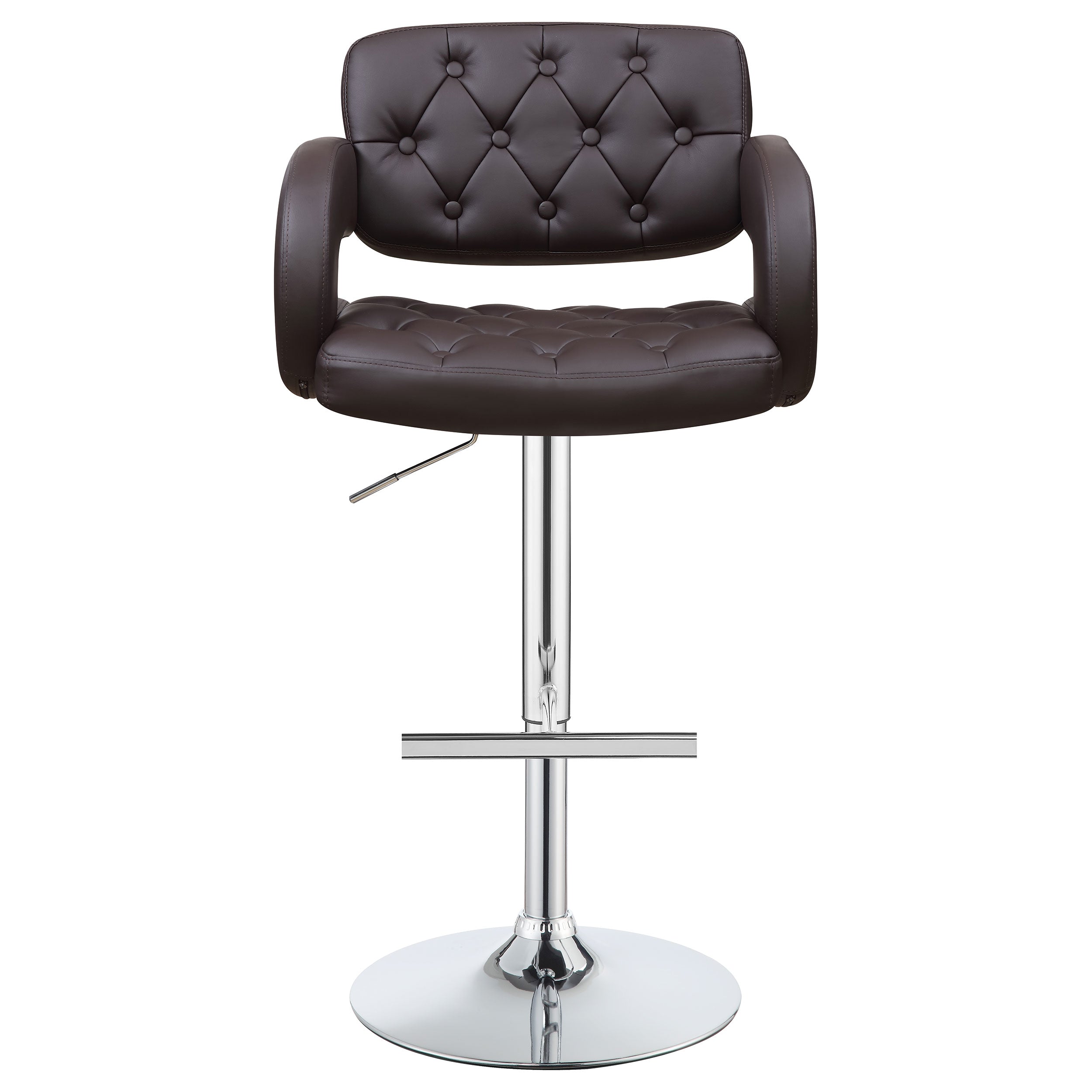 Brandi Adjustable Bar Stool Black / White and Chrome