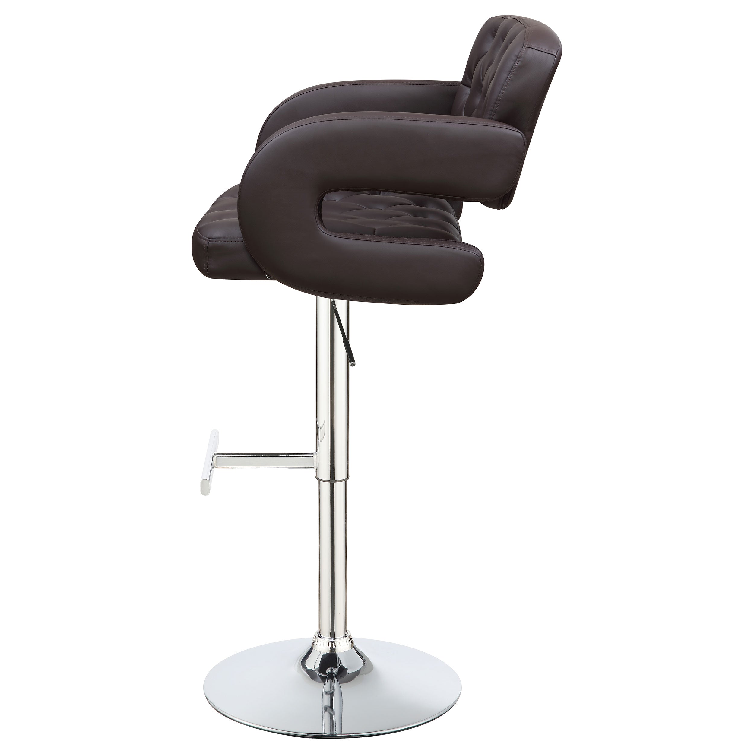 Brandi Adjustable Bar Stool Black / White and Chrome