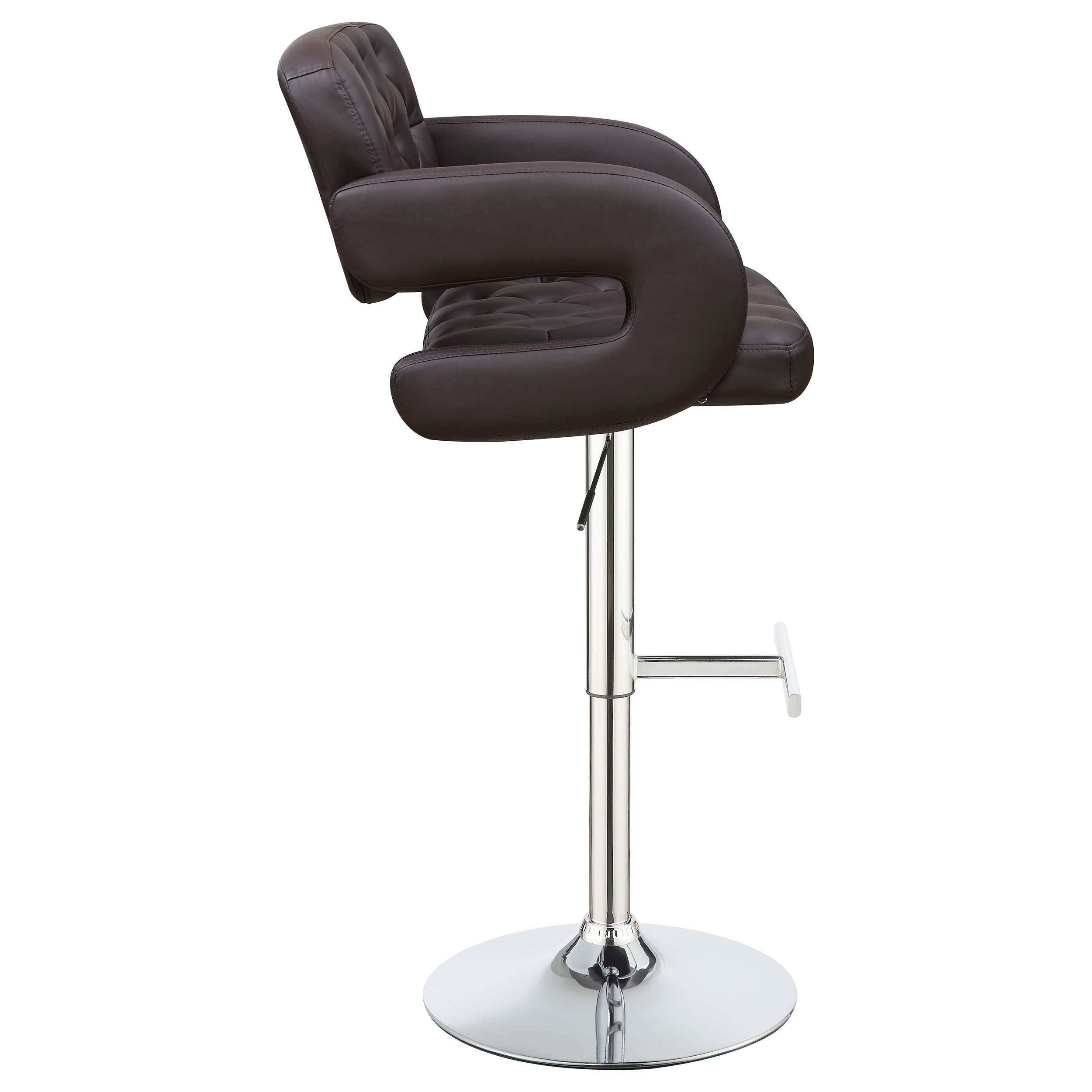 Brandi Adjustable Bar Stool Black / White and Chrome