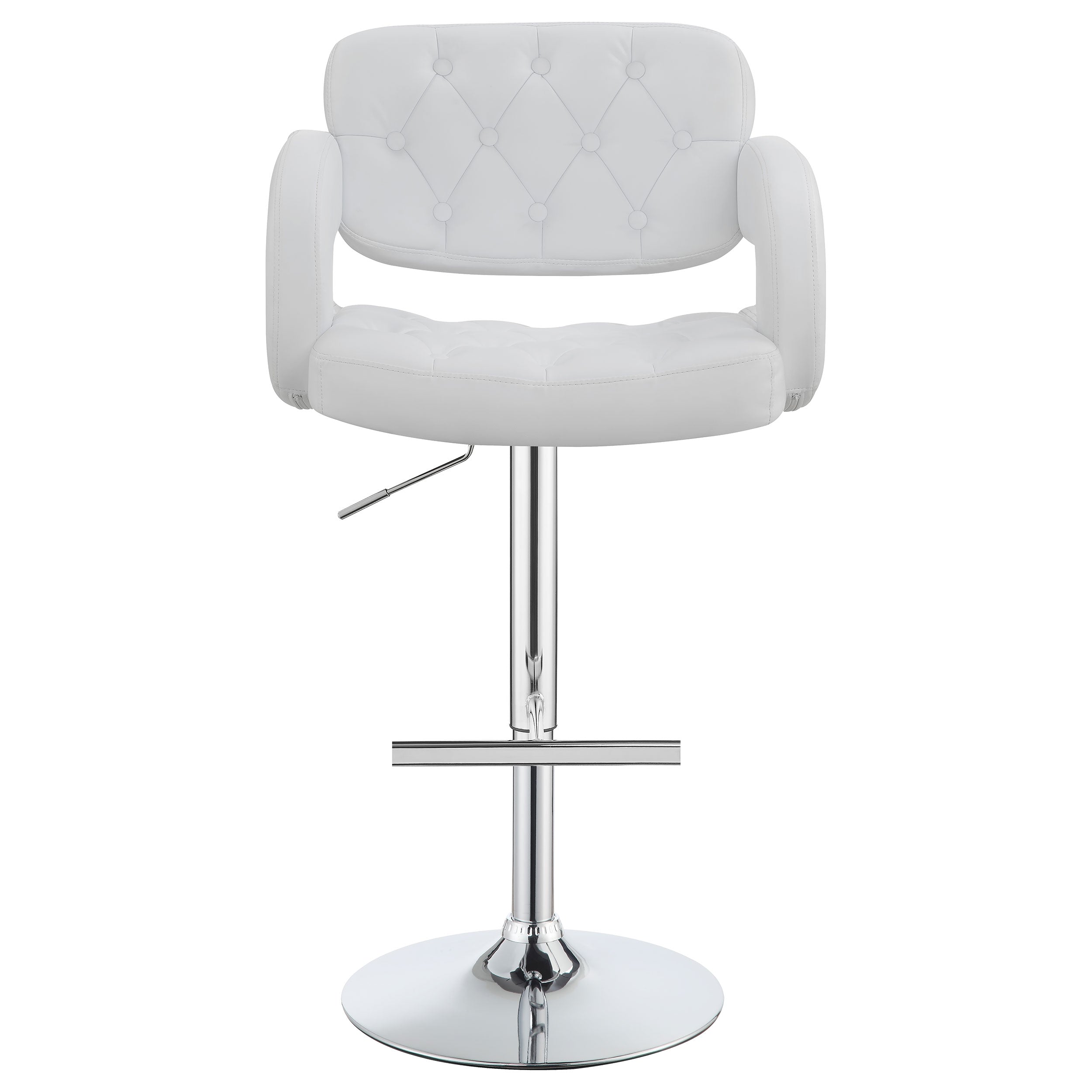 Brandi Adjustable Bar Stool Black / White and Chrome