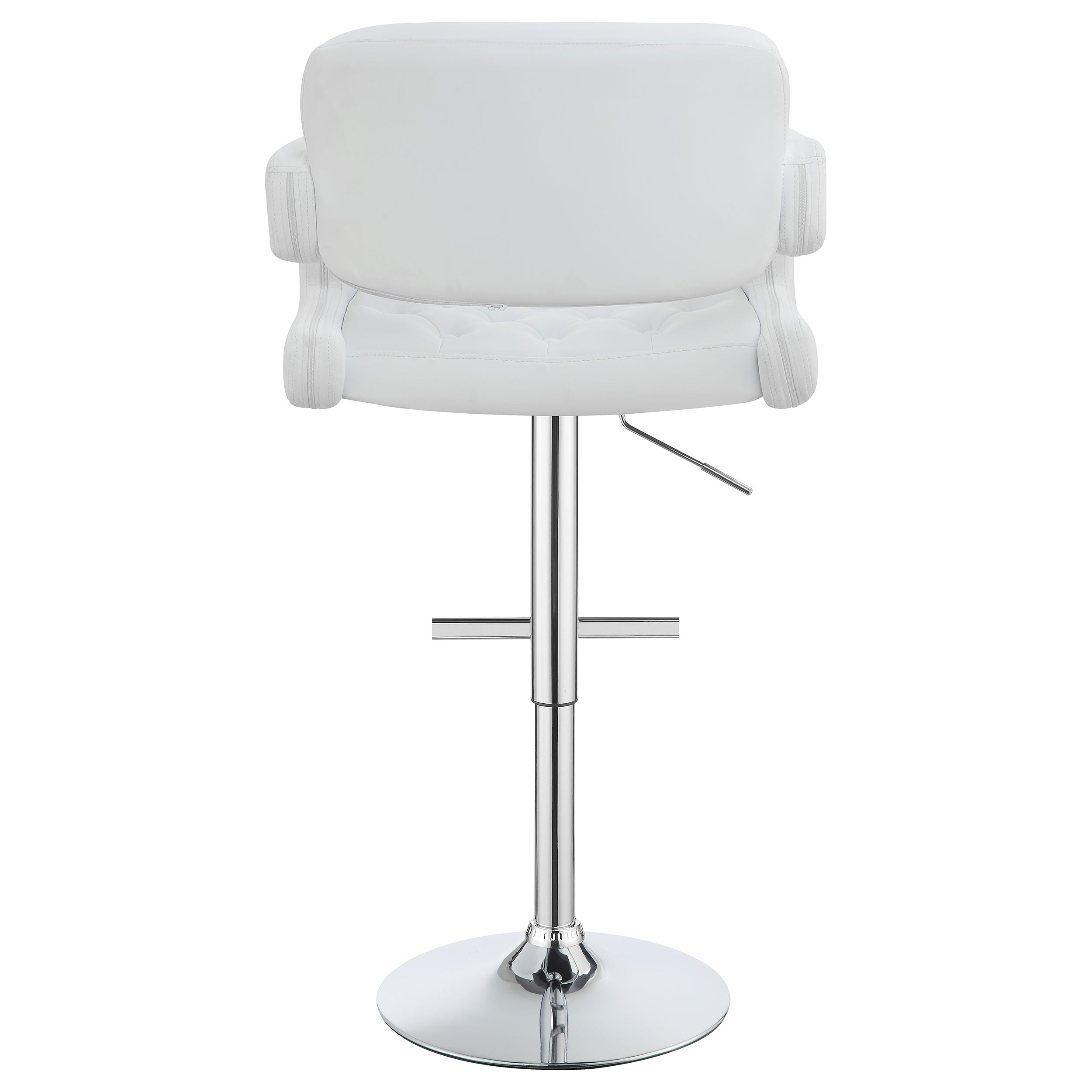 Brandi Adjustable Bar Stool Black / White and Chrome