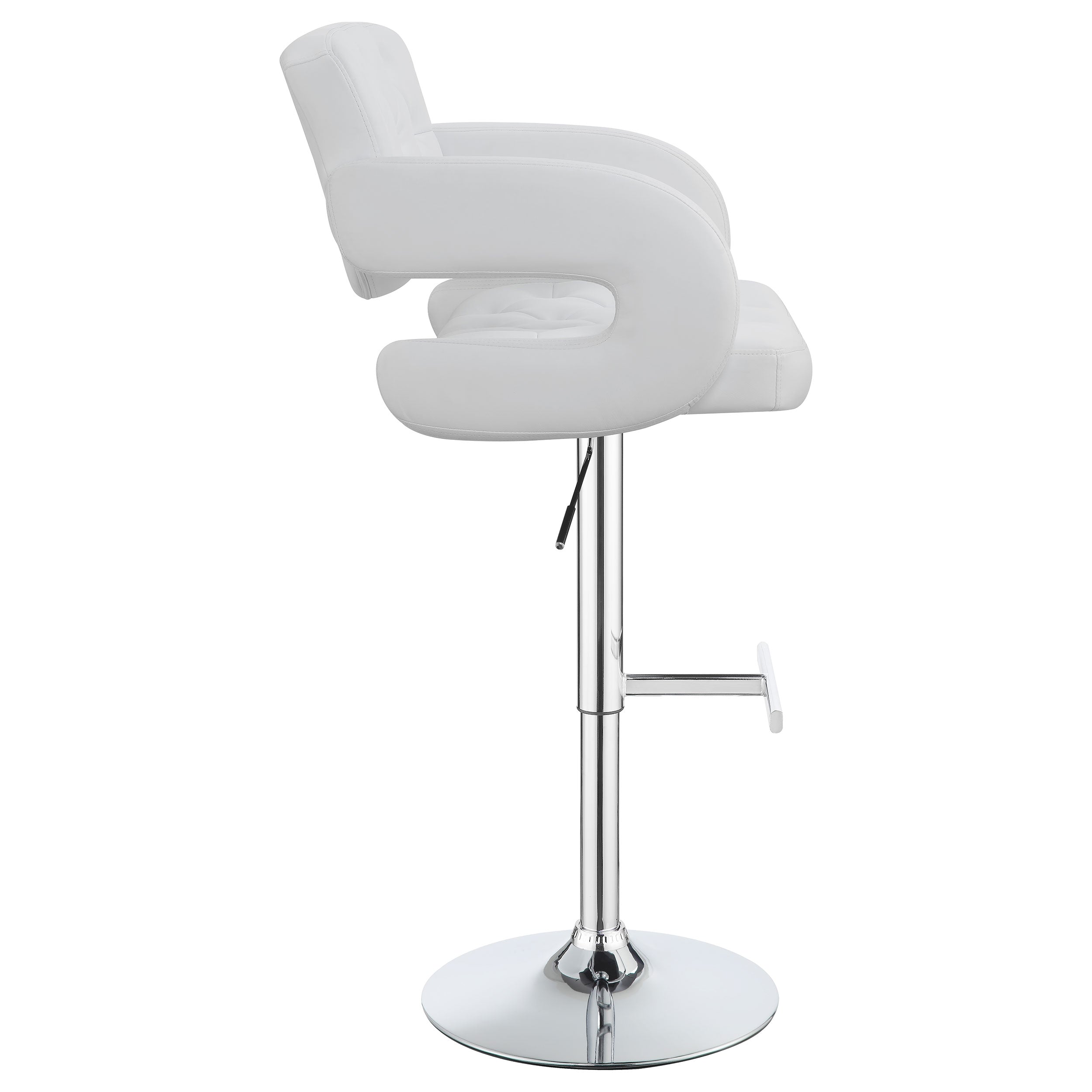 Brandi Adjustable Bar Stool Black / White and Chrome