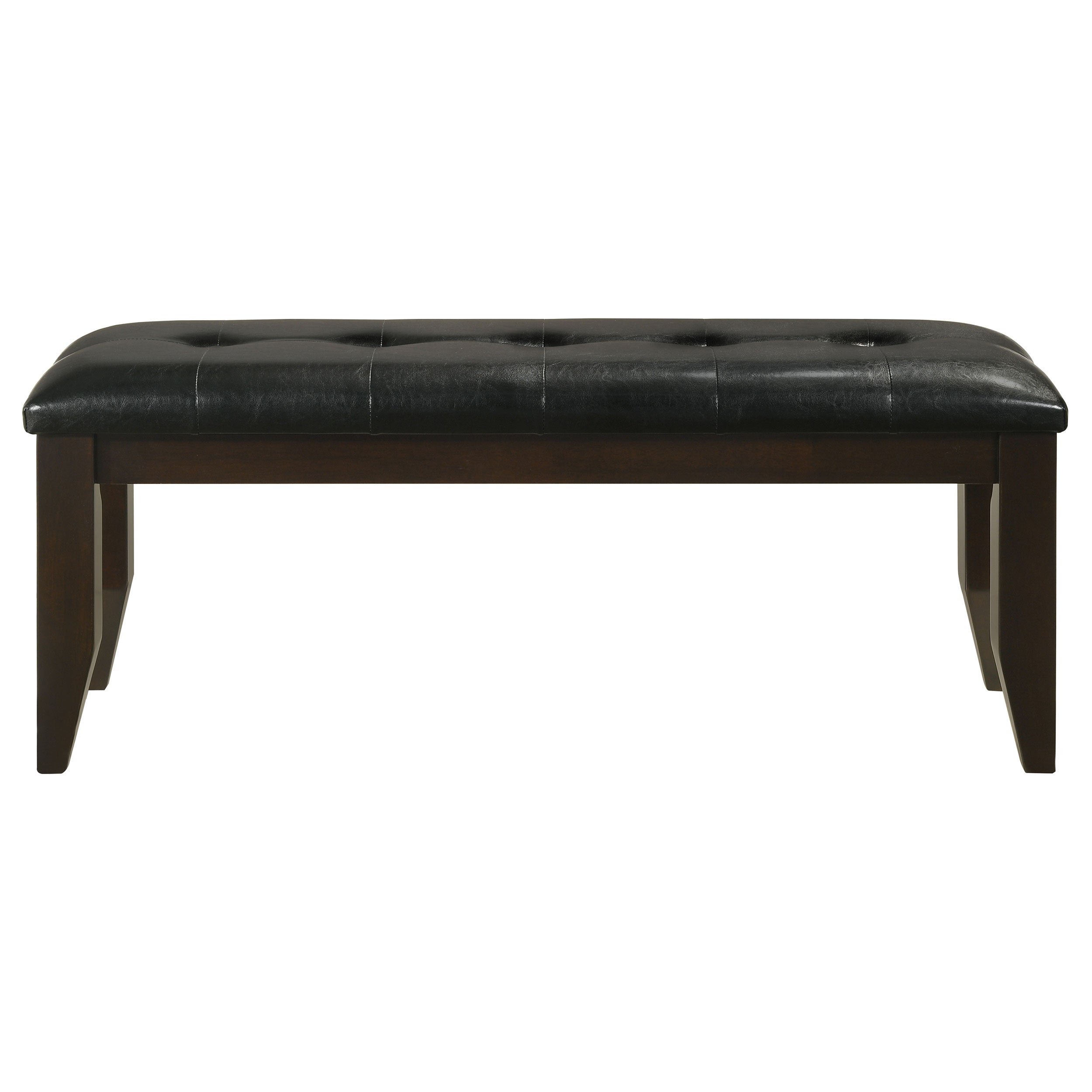 Dalila Fabric Upholstered Wood Dining Bench Dark Grey