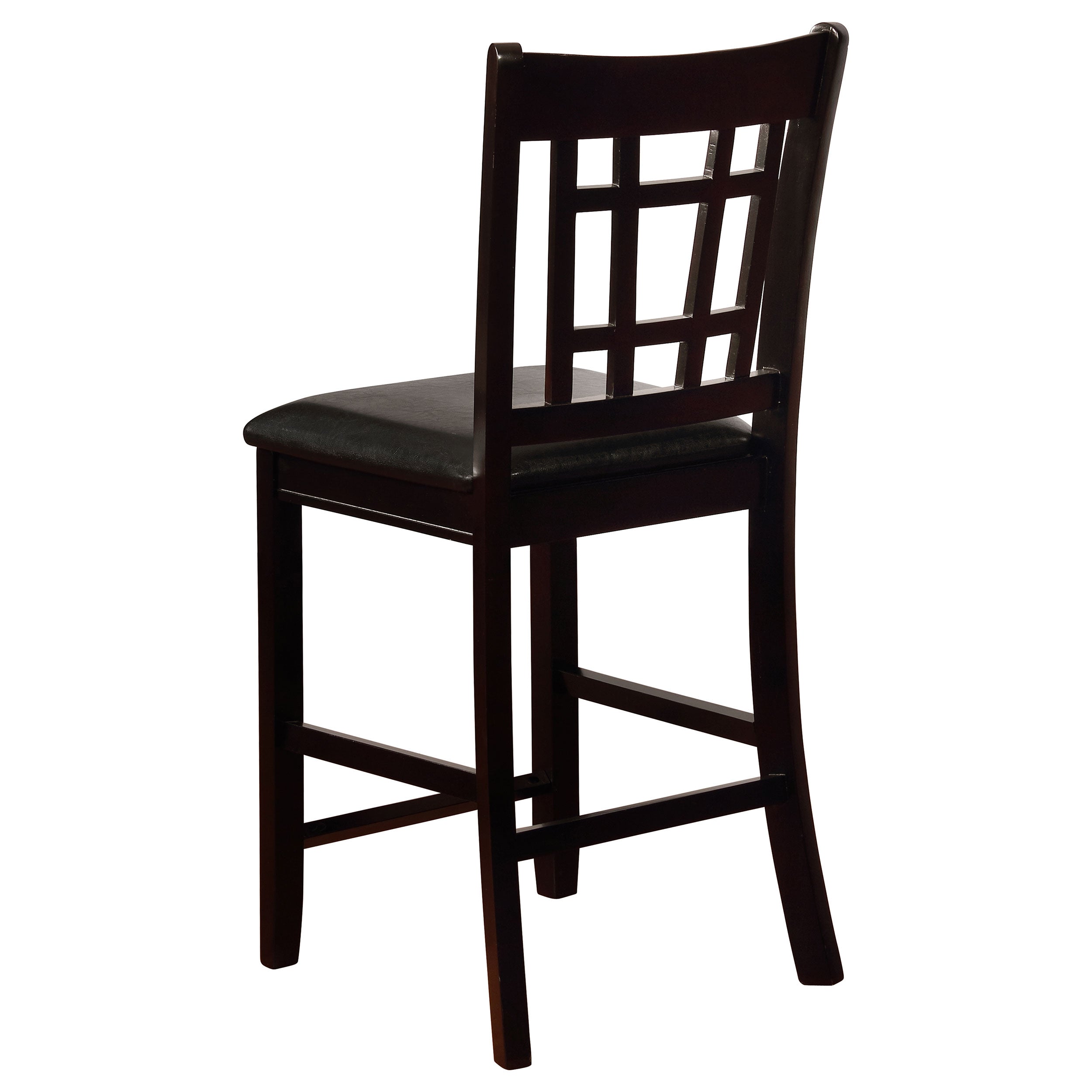 Lavon Wood Counter Chair Tan / Black and Espresso (Set of 2)