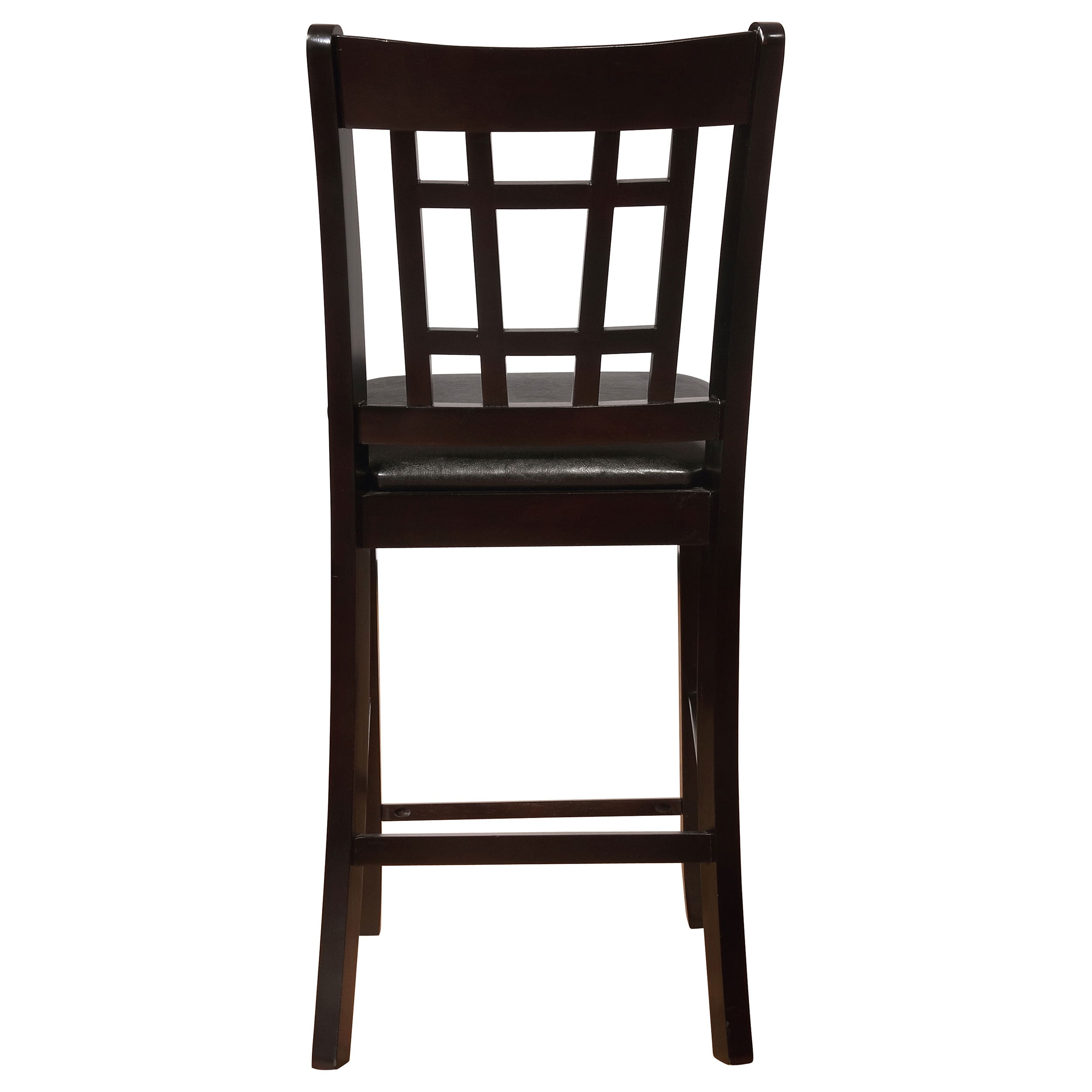 Lavon Wood Counter Chair Tan / Black and Espresso (Set of 2)