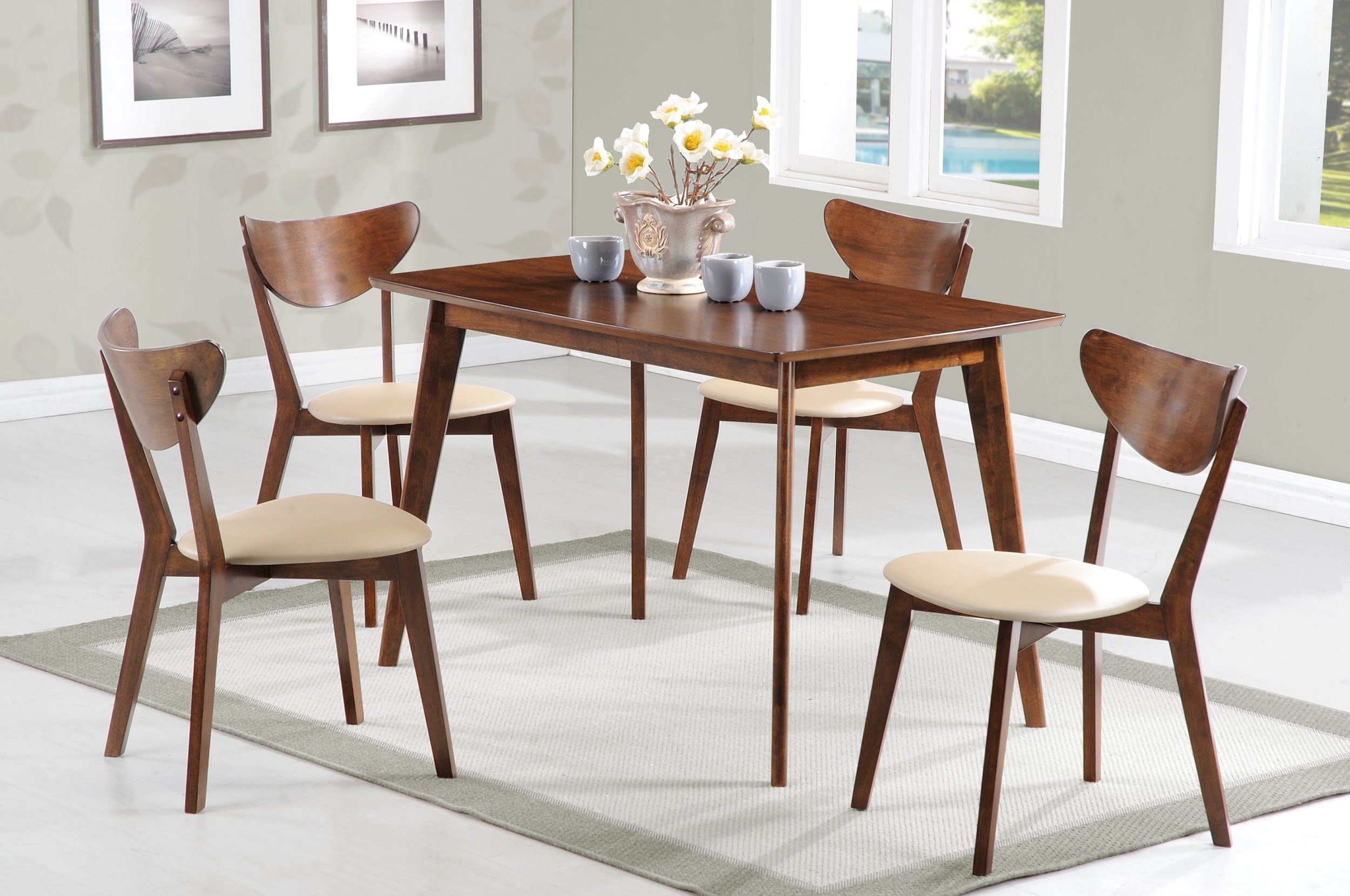 Kersey  Rectangular Dining Table Set Chestnut