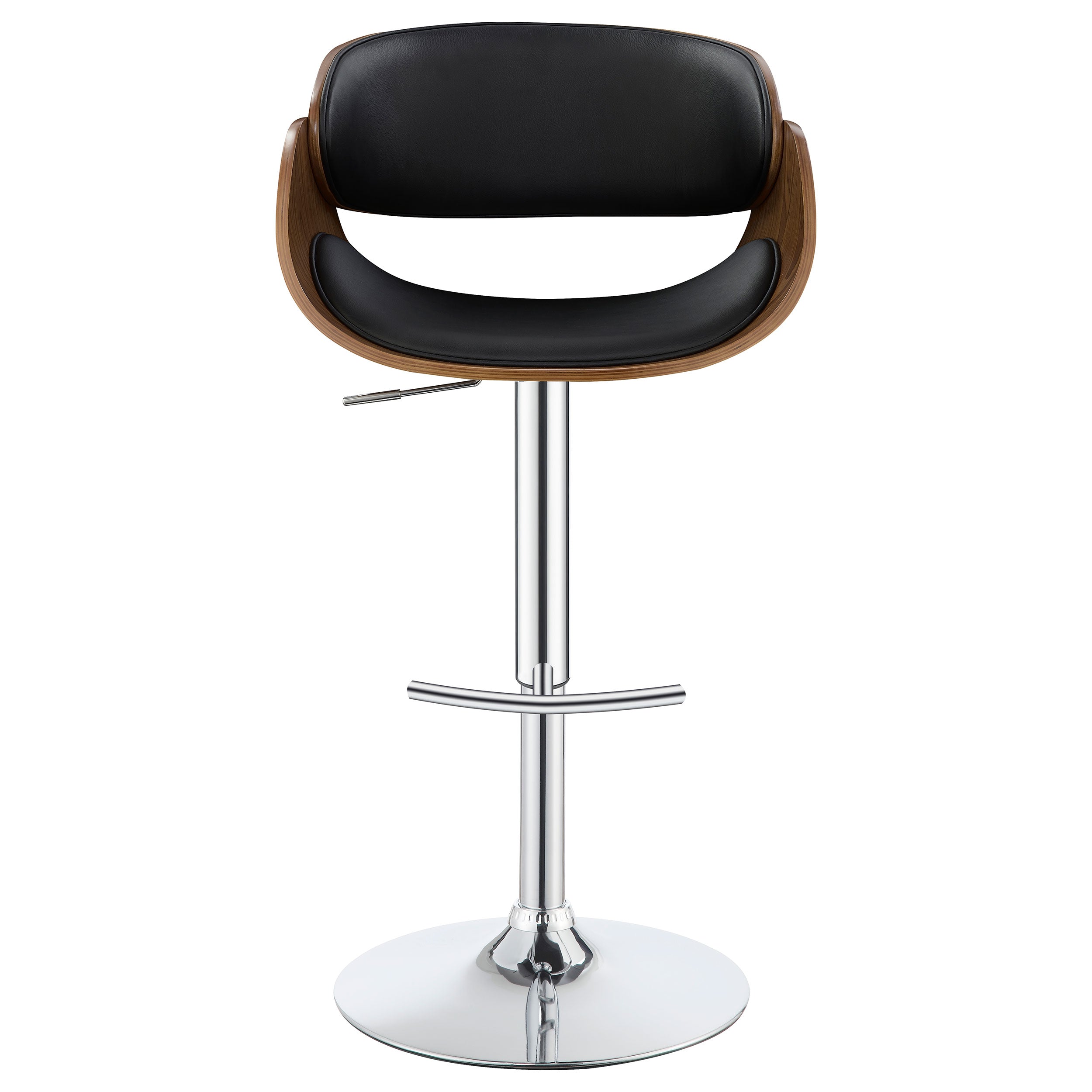 Dana Adjustable Bar Stool Black / Ecru and Chrome