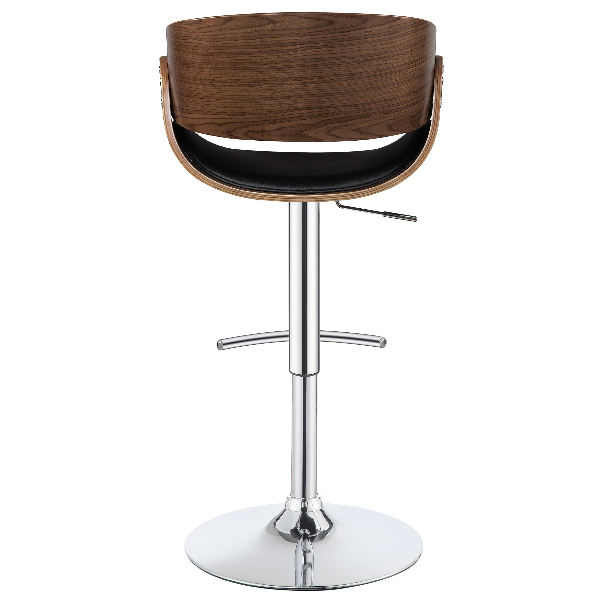 Dana Adjustable Bar Stool Black / Ecru and Chrome
