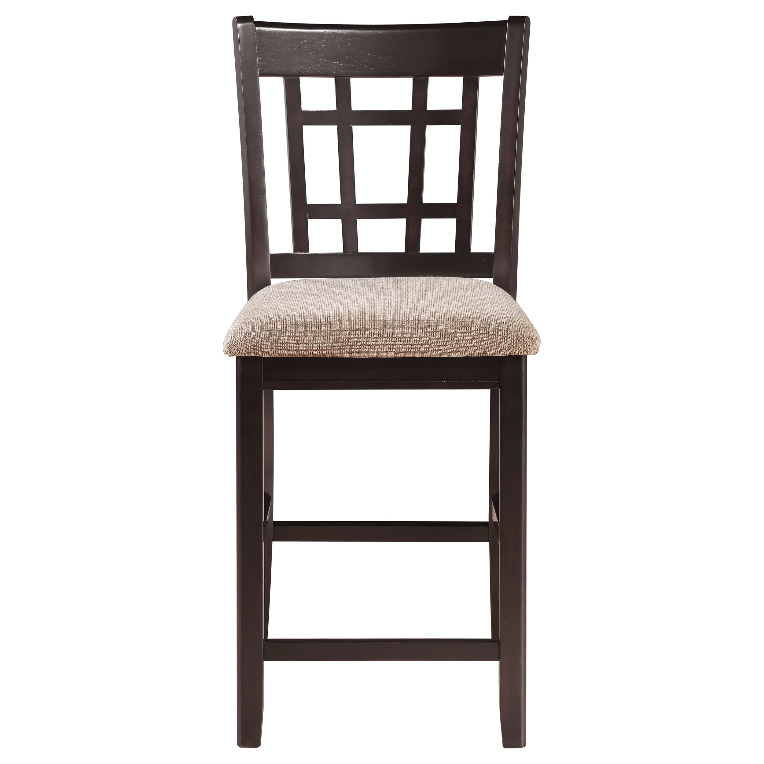 Lavon Wood Counter Chair Tan / Black and Espresso (Set of 2)