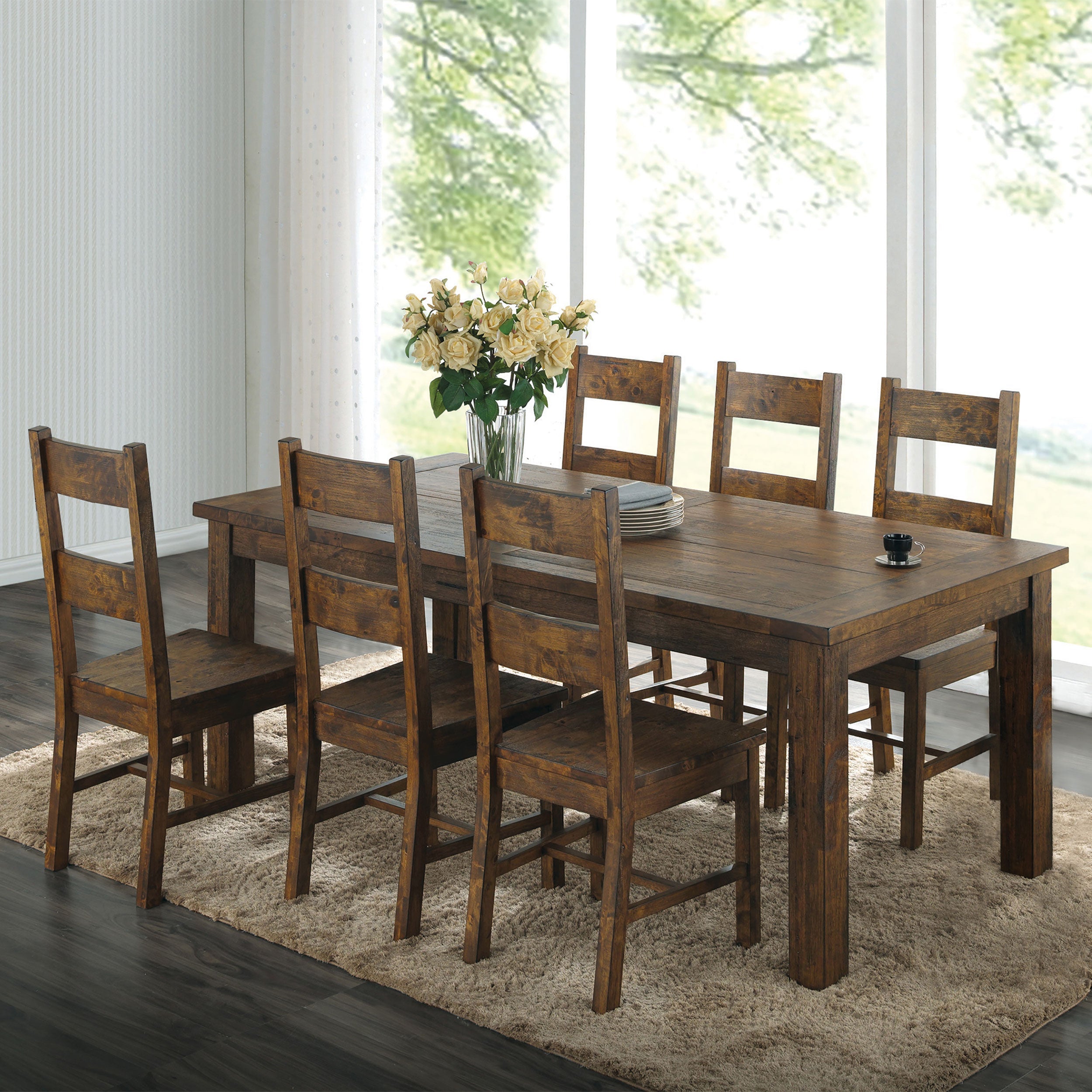 Coleman  Counter Height Dining Set Golden Brown