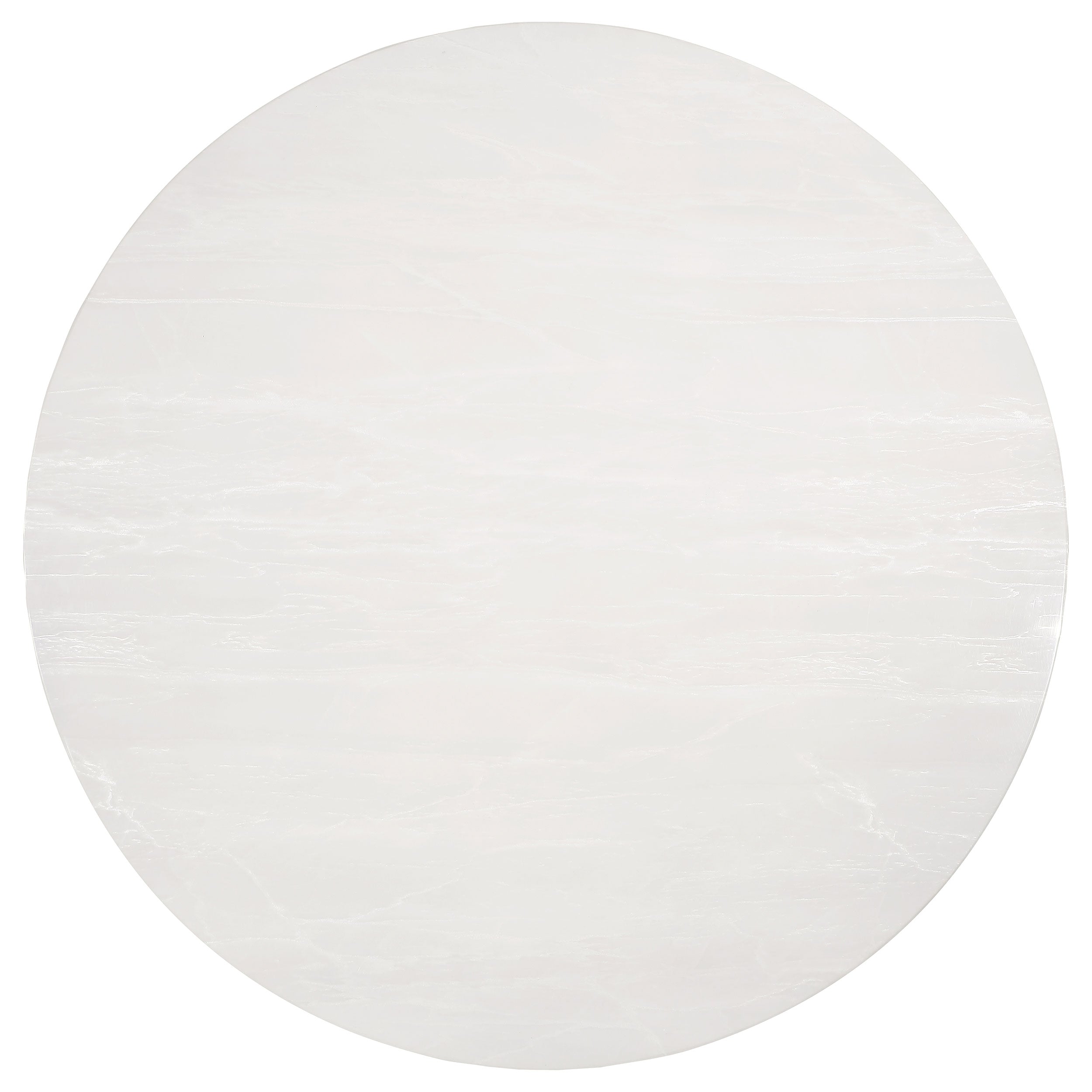 Gwynn Round 51-inch Marble Stainless Steel Dining Table Gold