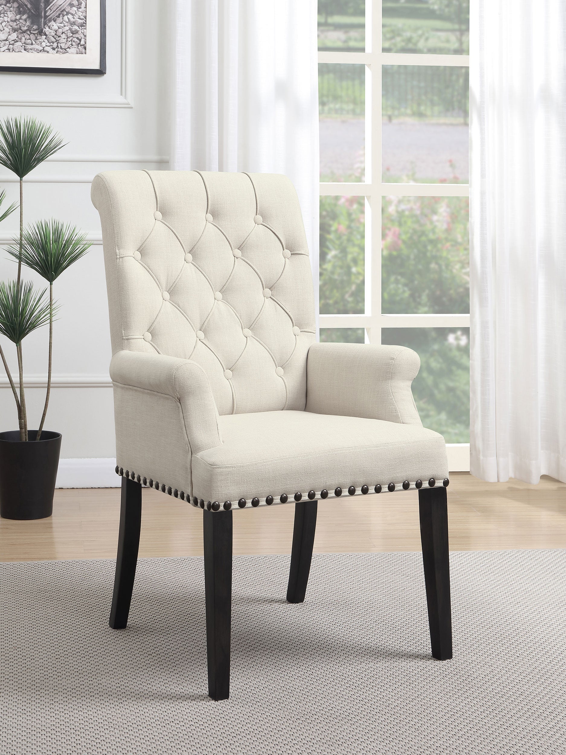 Alana Fabric Upholstered Dining Arm Chair