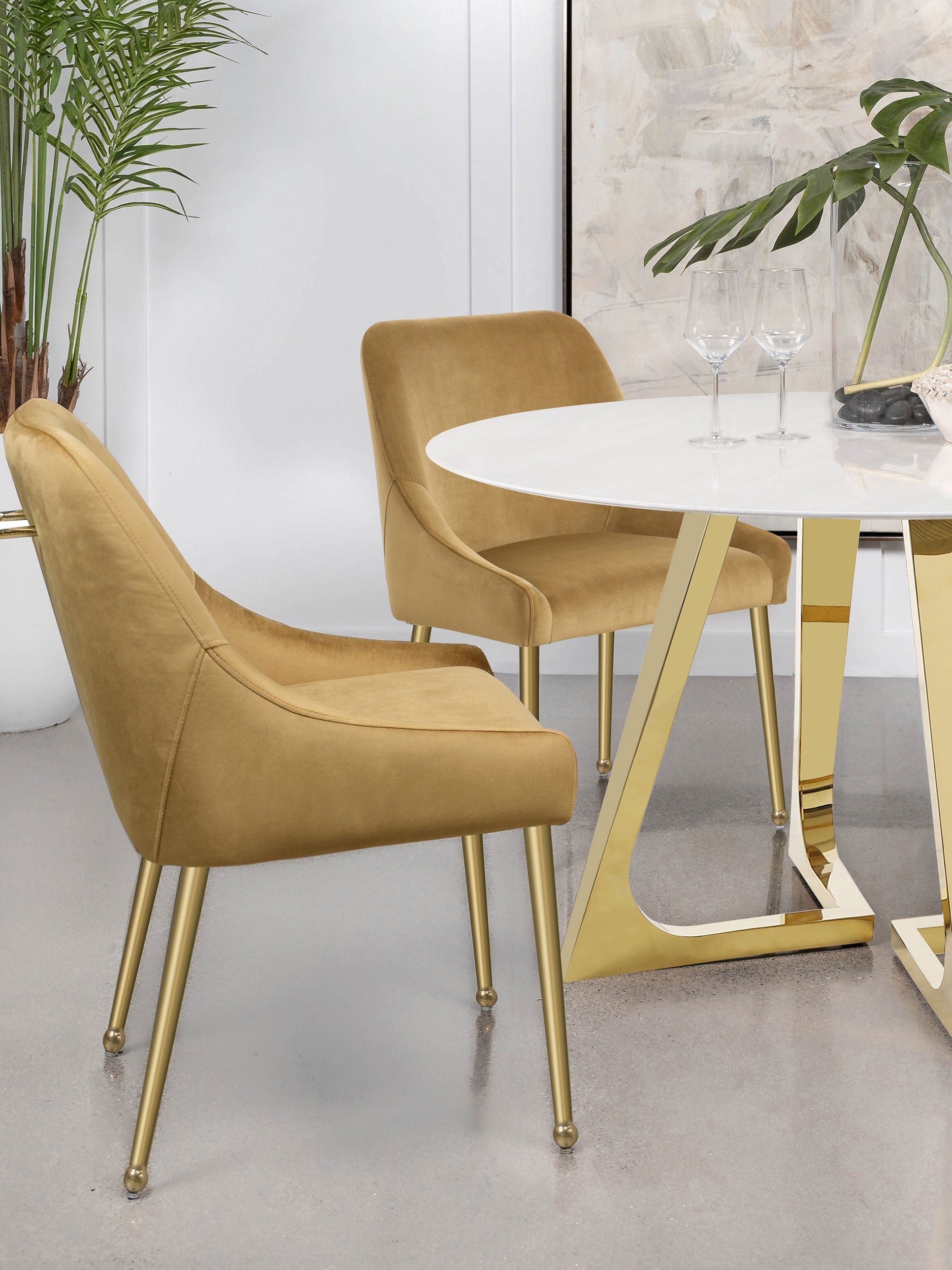 Mayette Upholstered Dining Side Chair Blue (Set of 2)