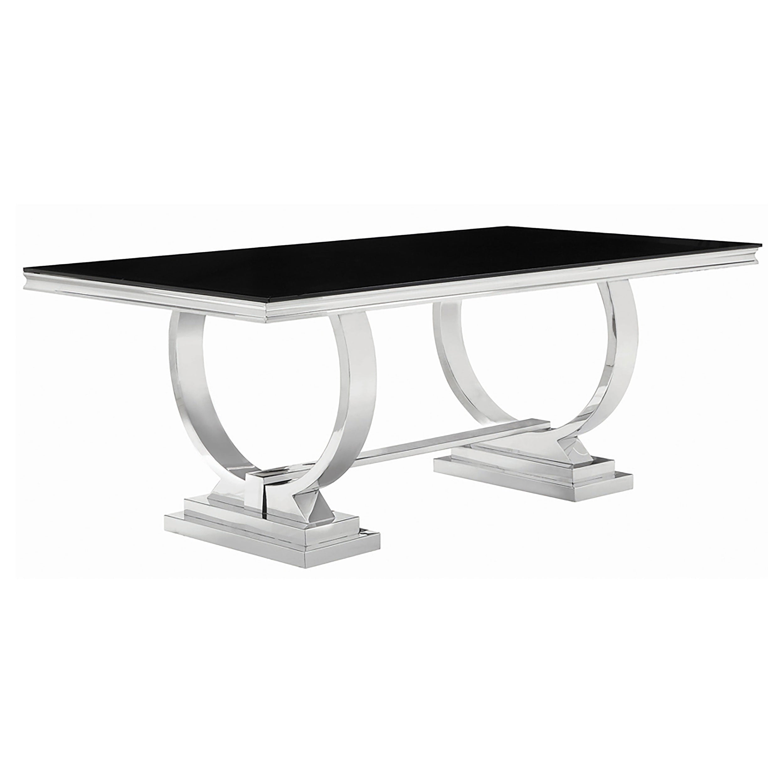 Antoine  Rectangular Glass Top Dining Set