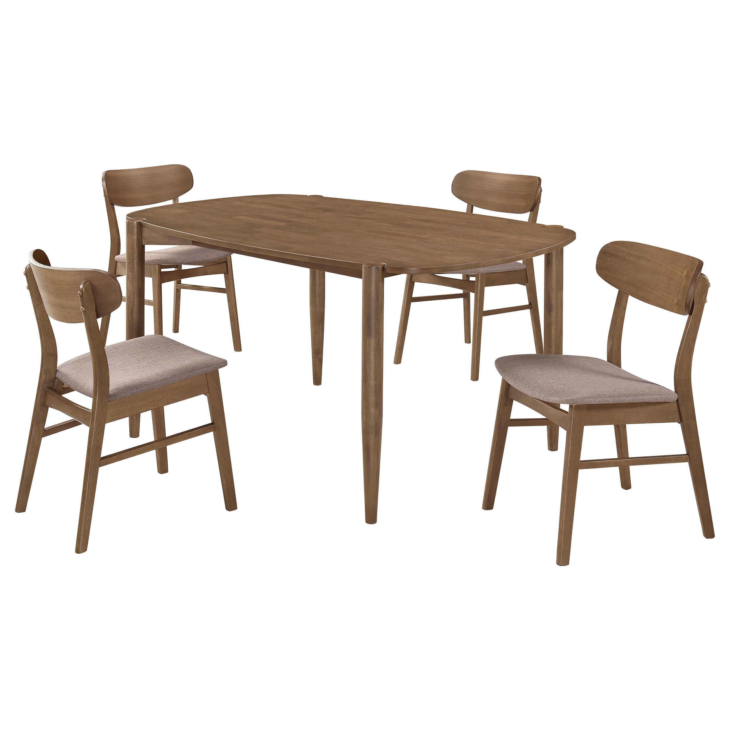 Dortch  Oval Solid Wood Dining Set Walnut