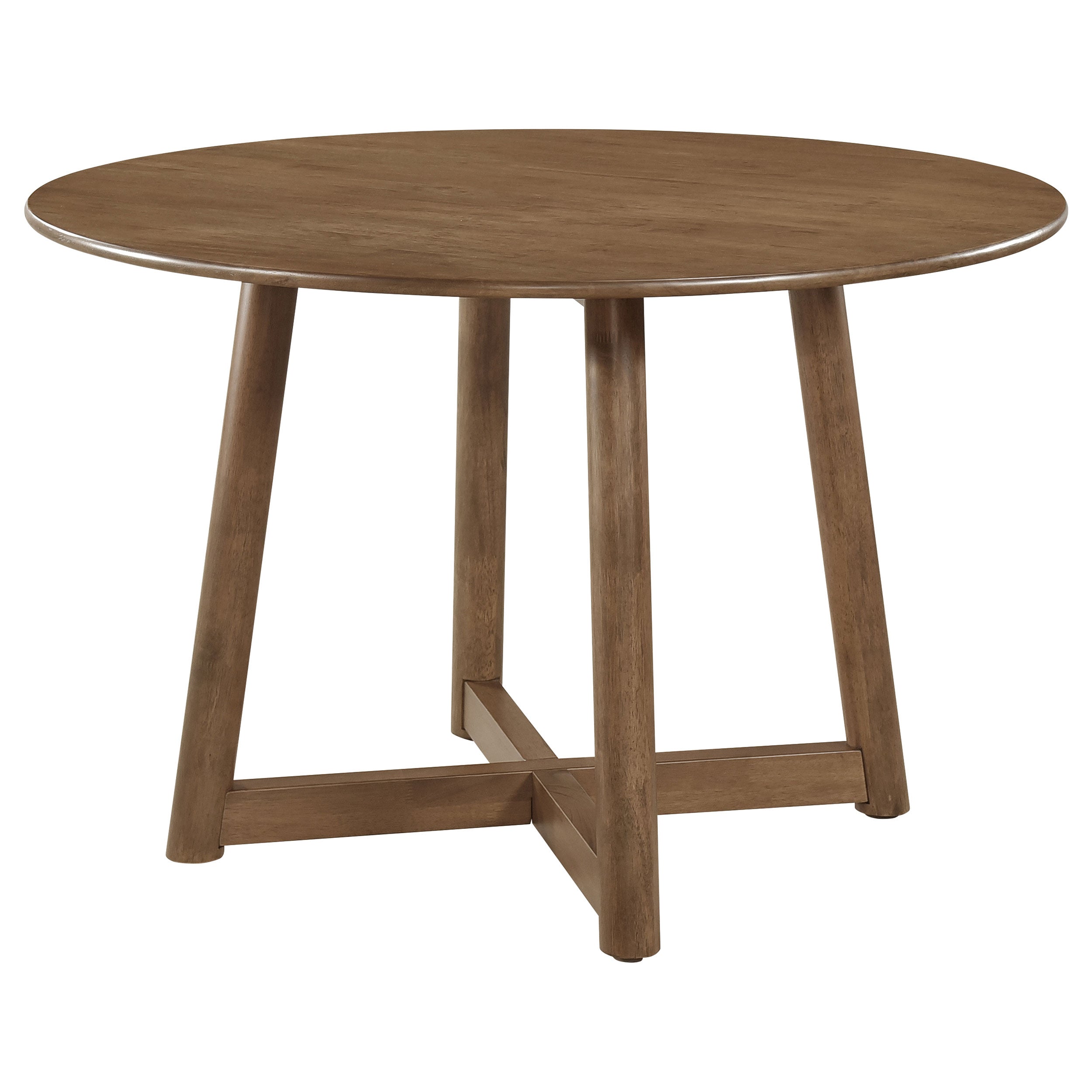Dinah Round Solid Wood Dining Set Walnut