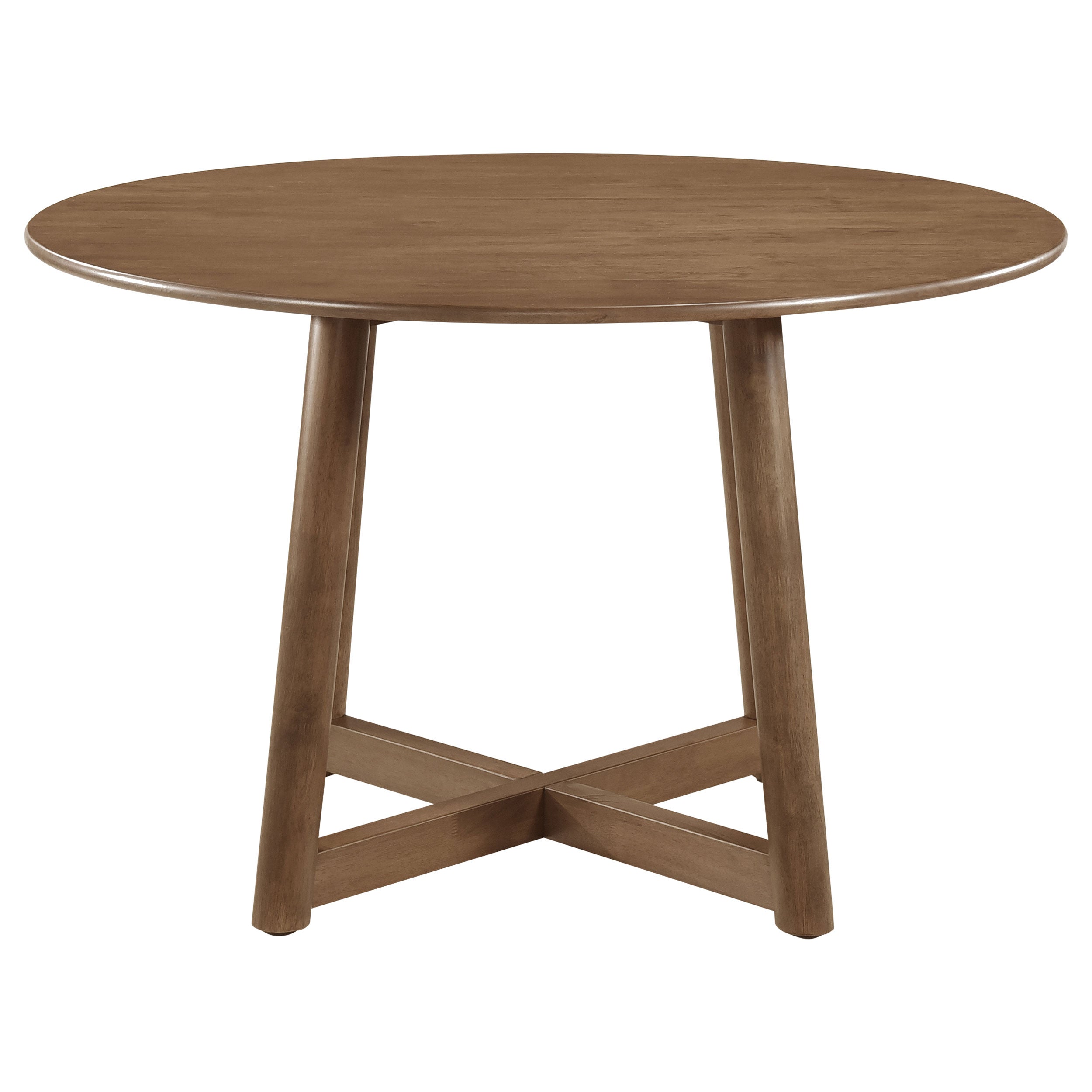 Dinah Round Solid Wood Dining Set Walnut