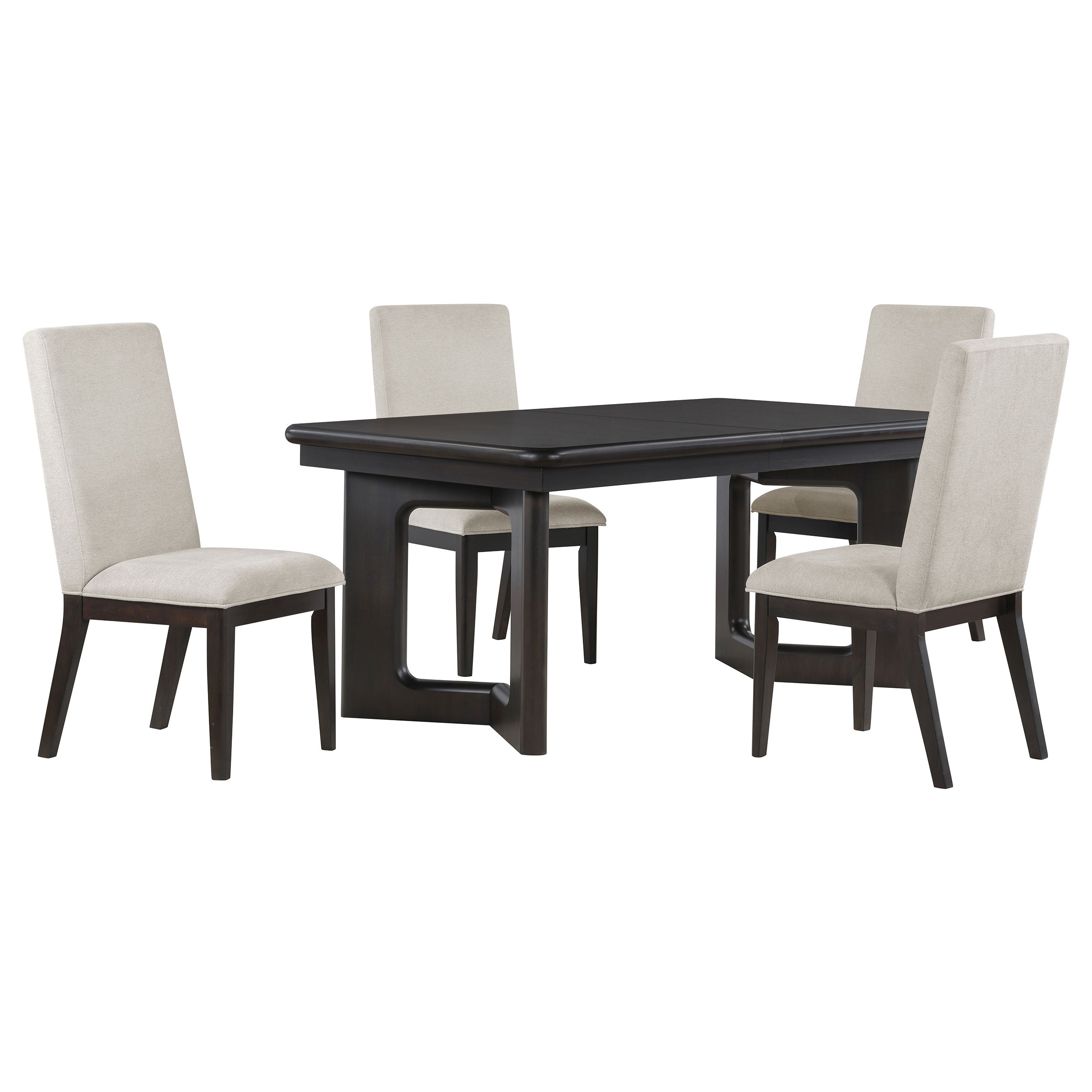 Hathaway Rectangular Dining Table Set Acacia Brown