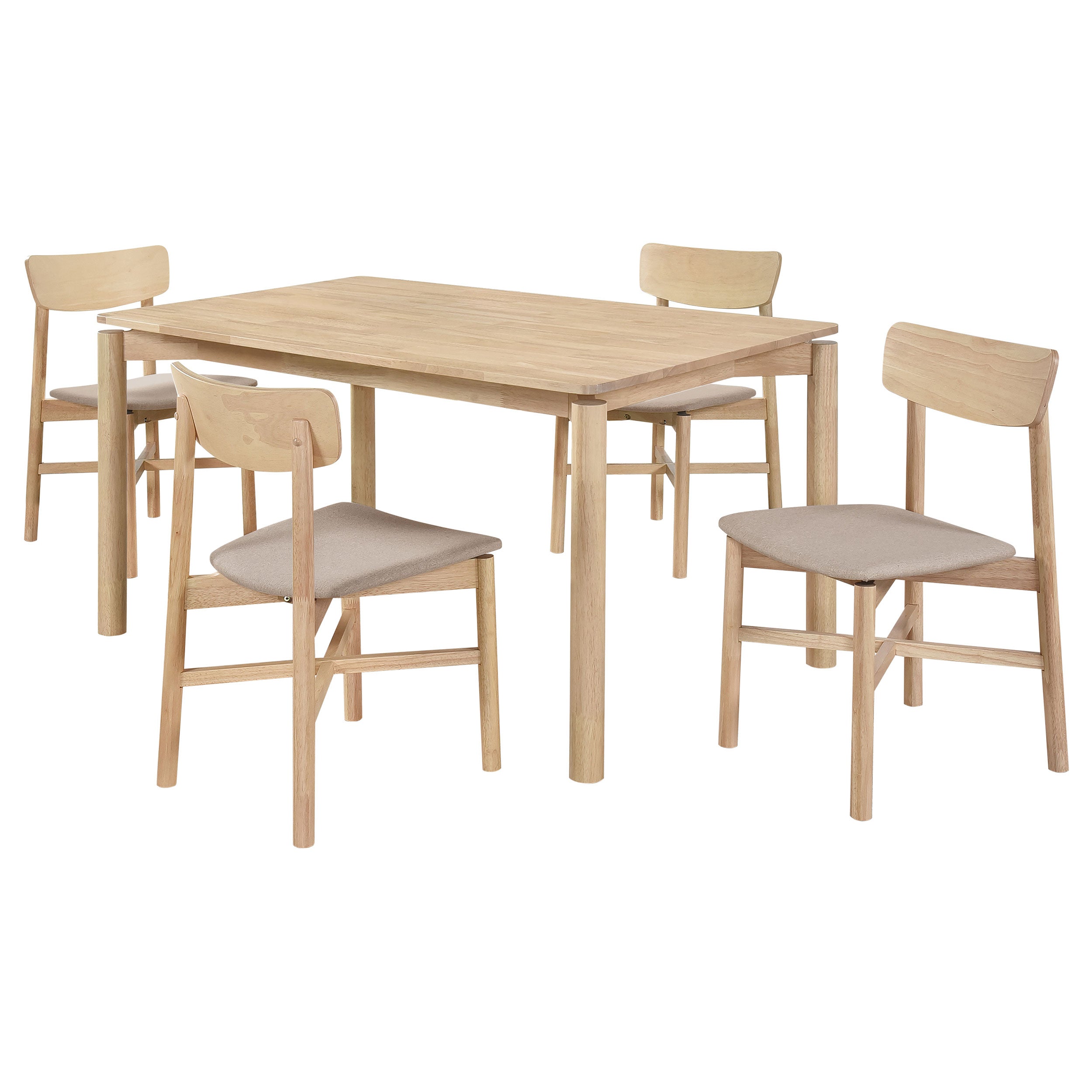 Parkridge  59-inch Wood Dining Set Natural Walnut