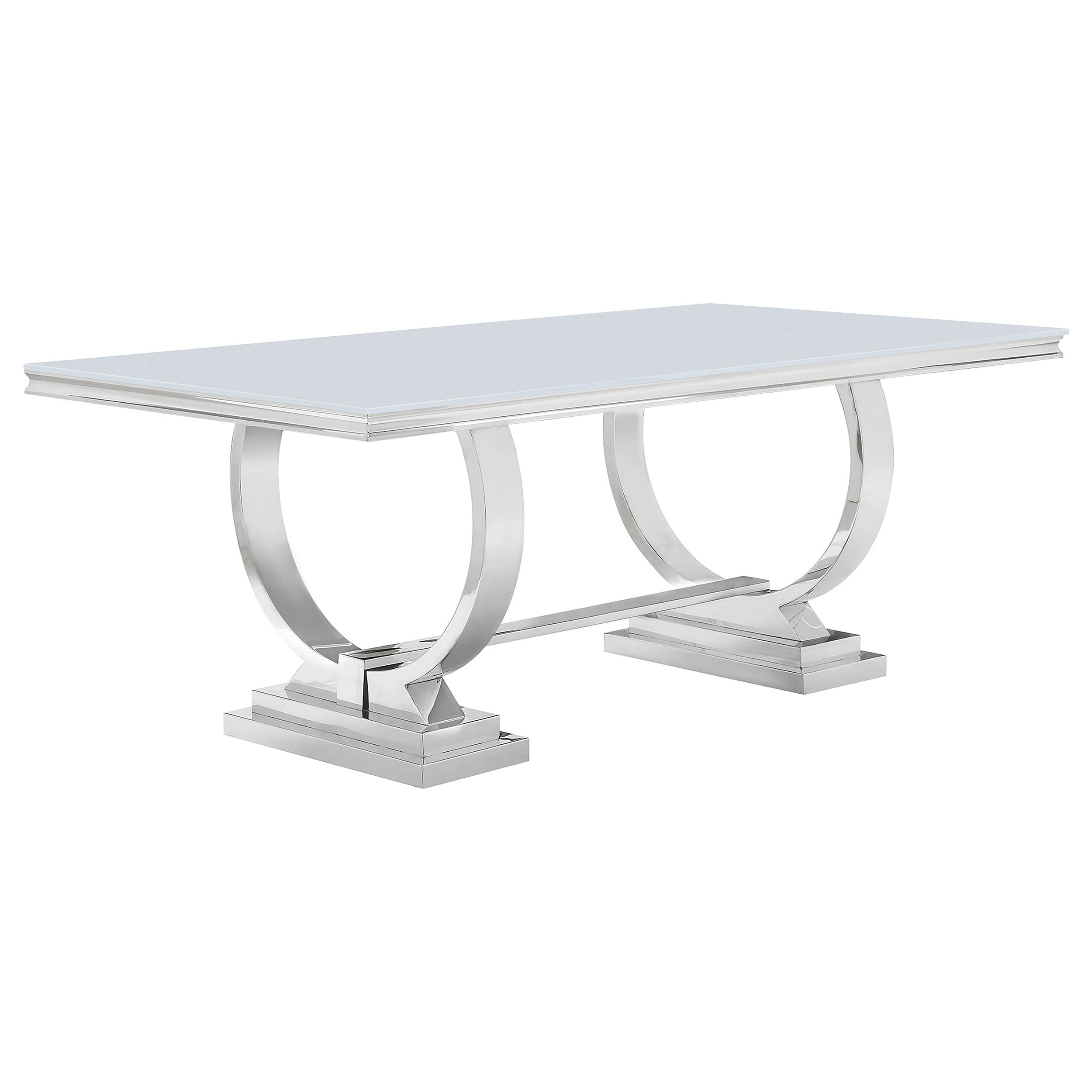 Antoine  Rectangular Glass Top Dining Set
