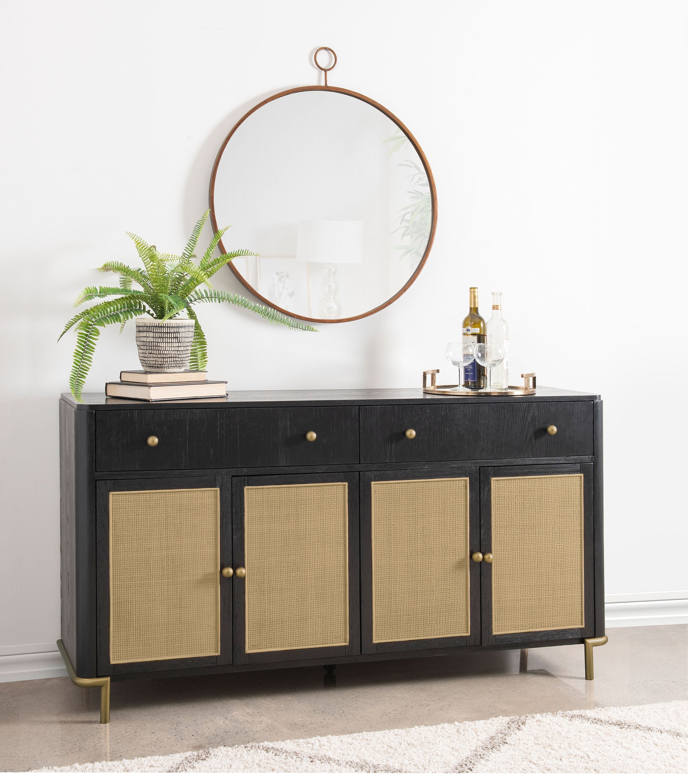 Arini 2-drawer Cane Door Dining Sideboard Server