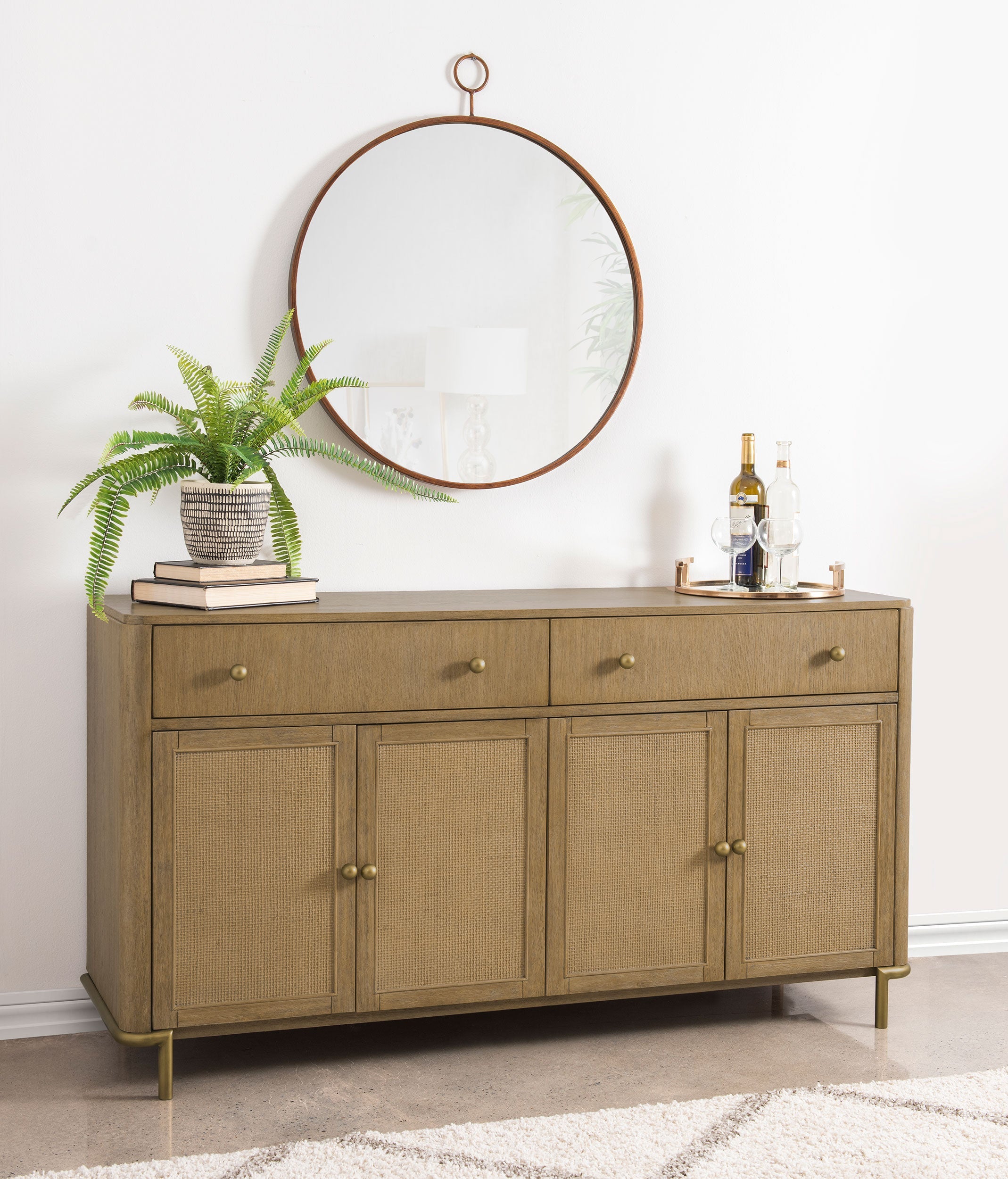 Arini 2-drawer Cane Door Dining Sideboard Server