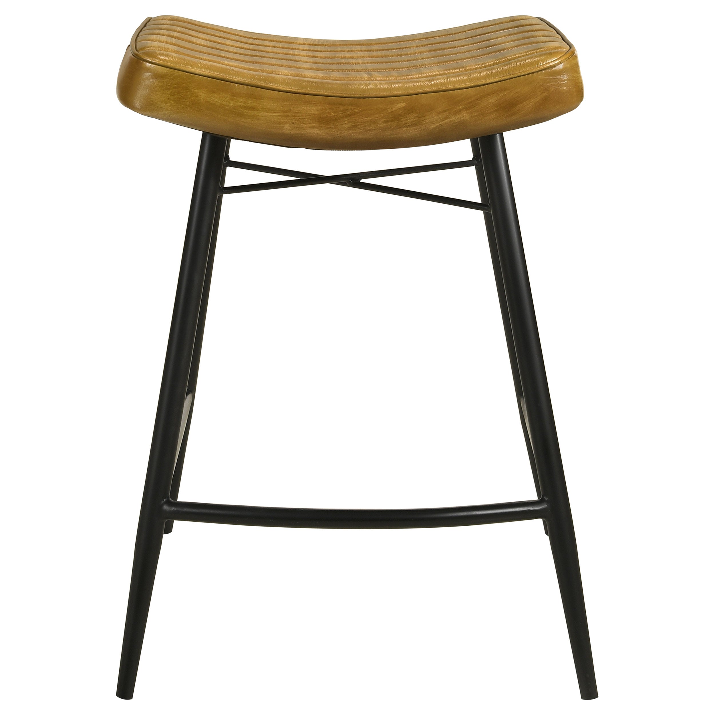 Bayu Leather Upholstered Bar Stool Antique Camel (Set of 2)