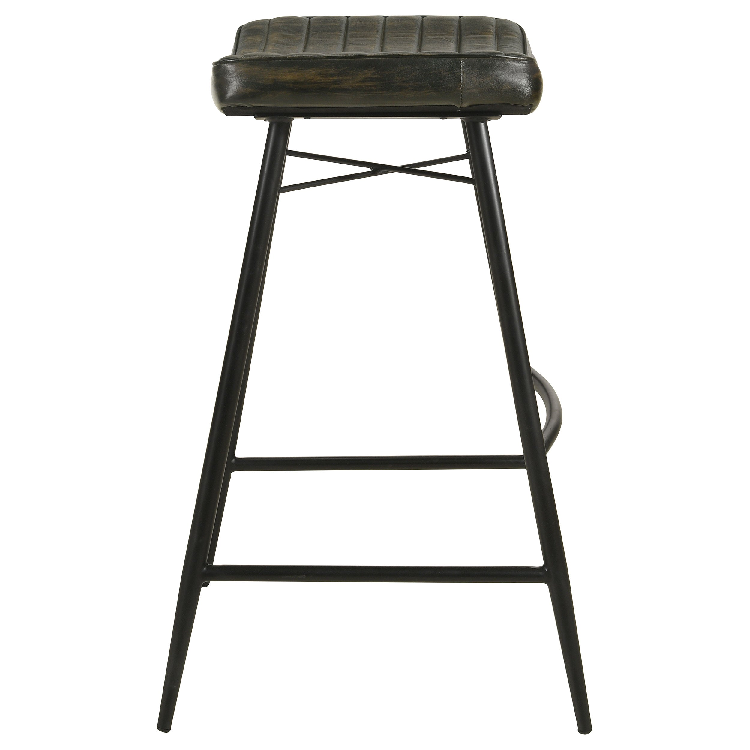 Bayu Leather Upholstered Bar Stool Antique Camel (Set of 2)
