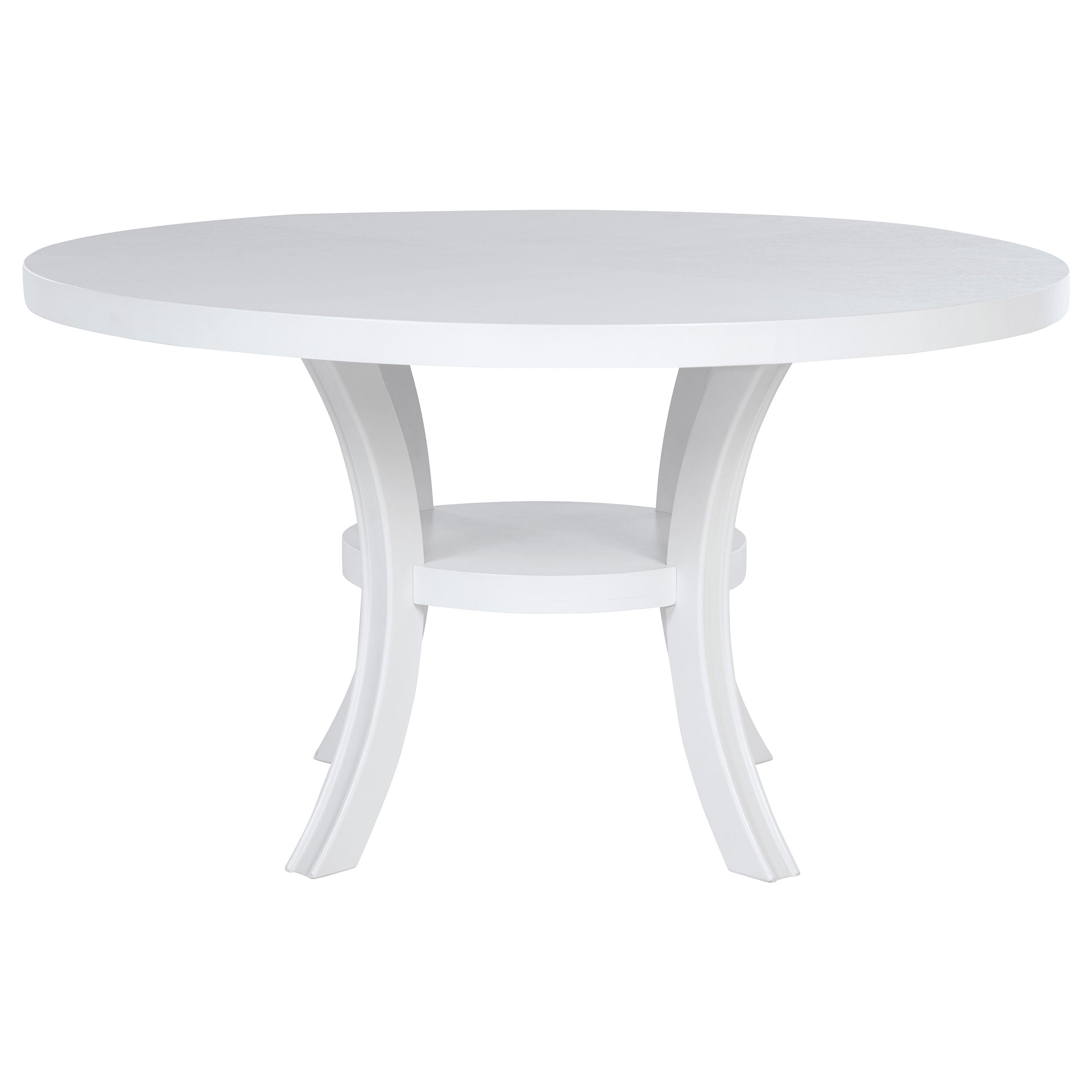 Judd  54-inch Round Wood Dining Table Set Pearl White