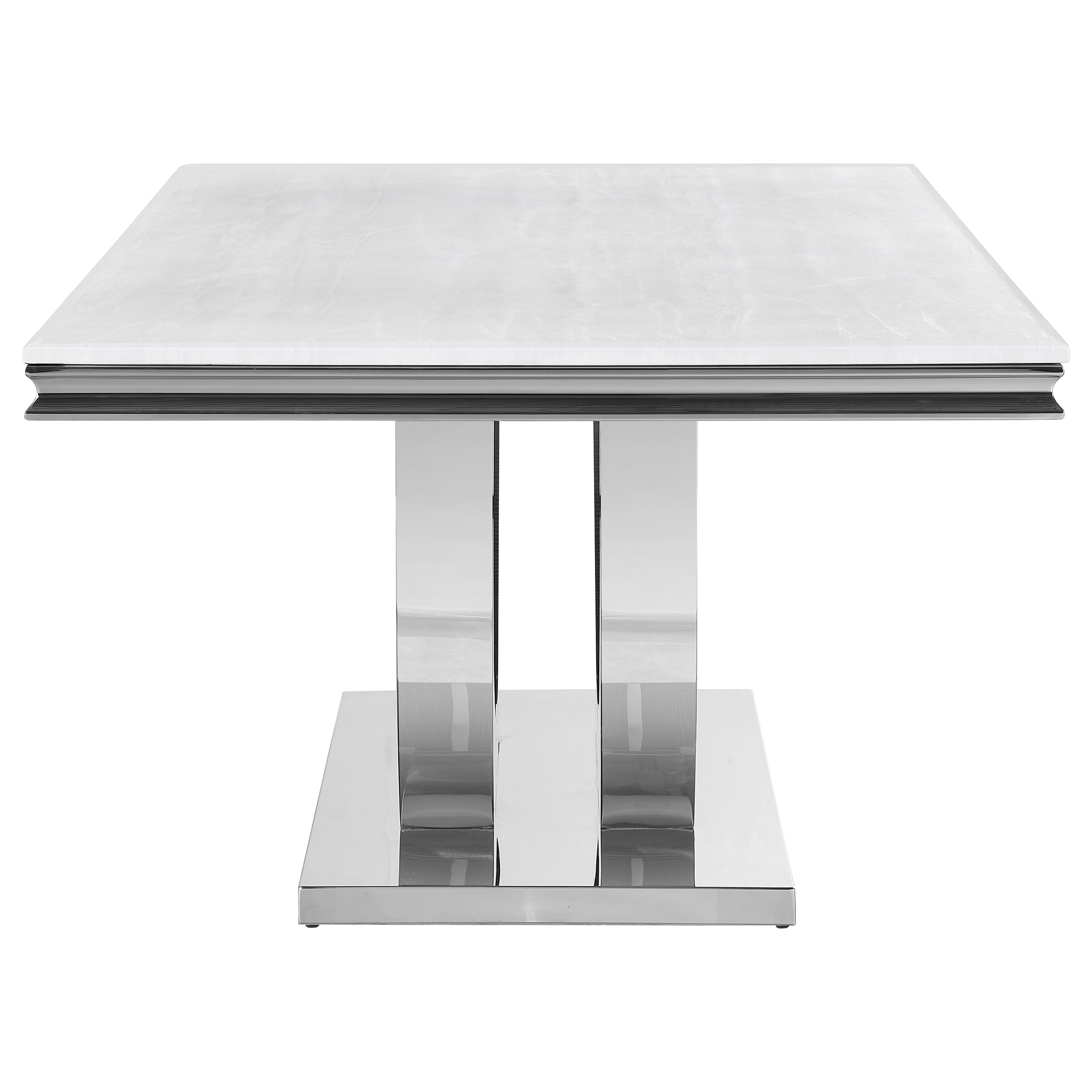 Kerwin Rectangular 71-inch Stone Top Dining Table White