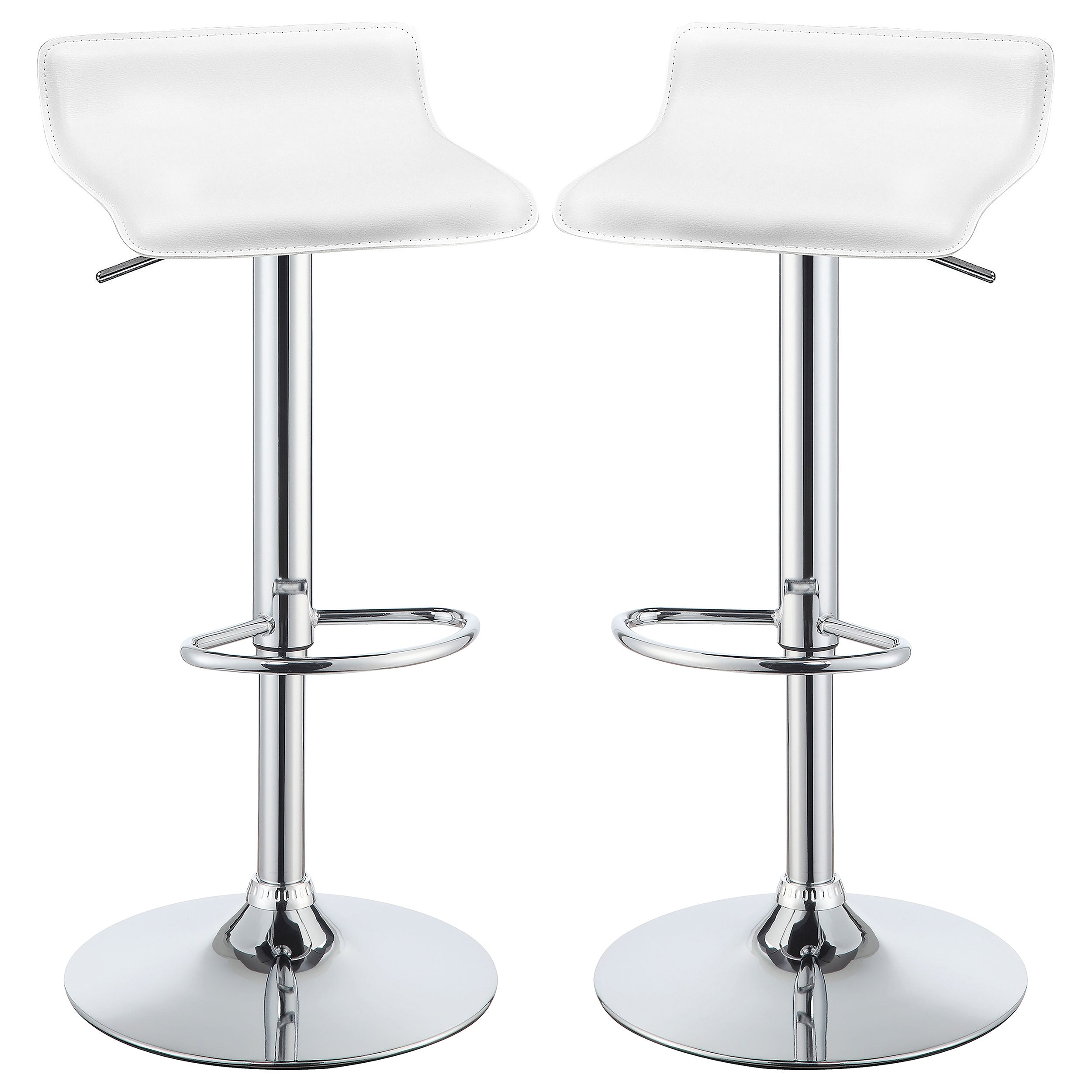 Bidwell Upholstered Adjustable Bar Stool Black (Set of 2)