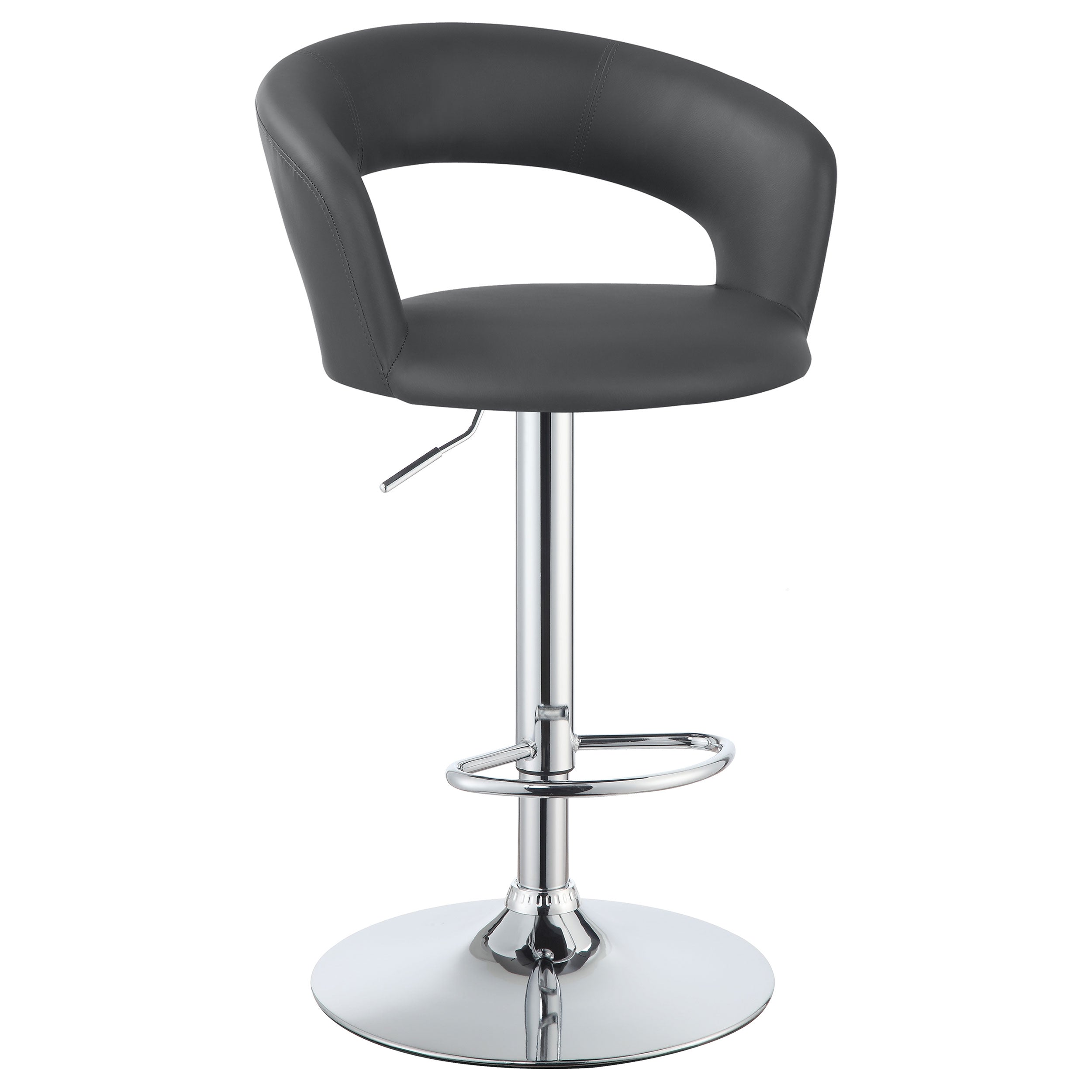 Barraza 29-inch Adjustable Height Bar Stool Grey and Chrome