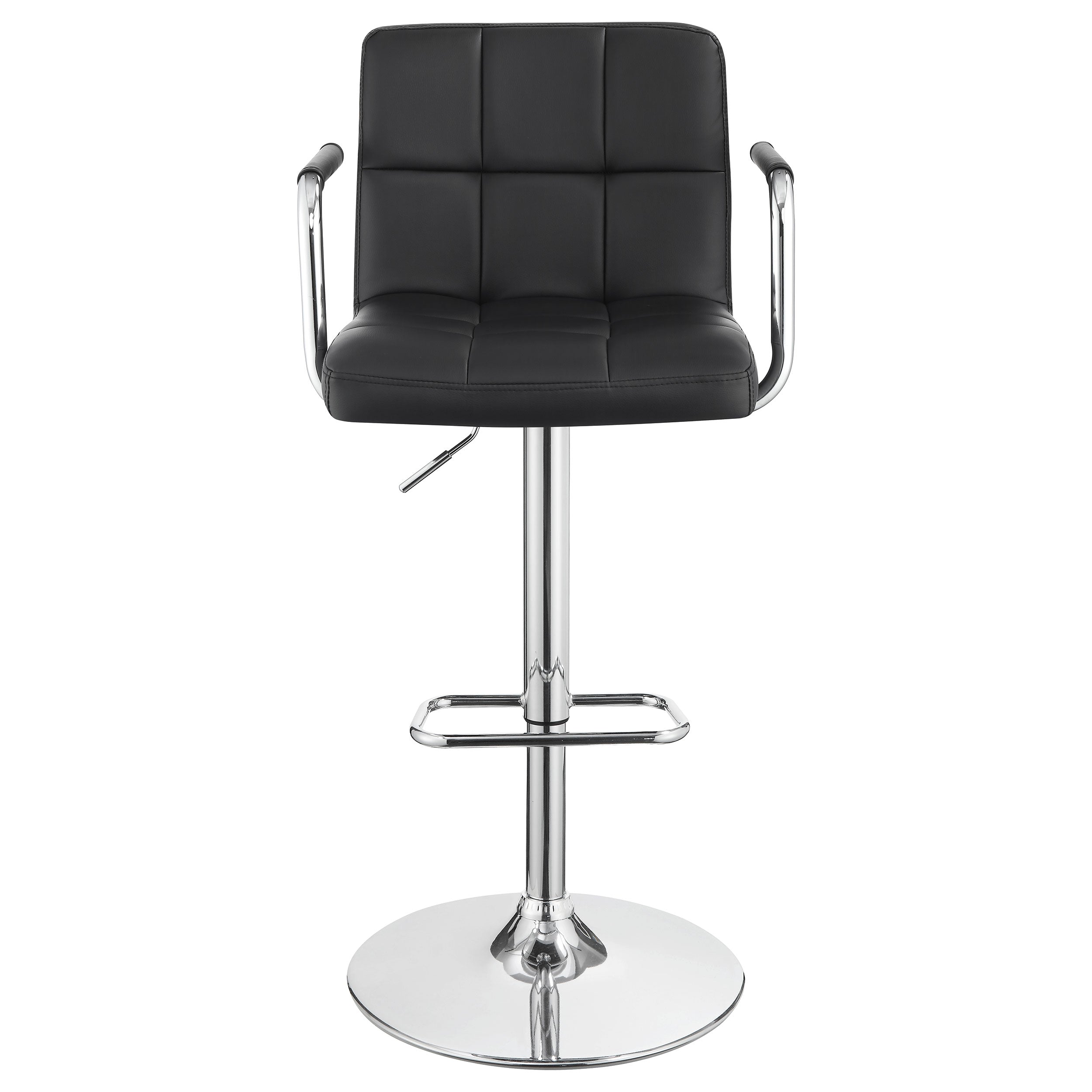 Palomar Adjustable Height Bar Stool Black / White and Chrome