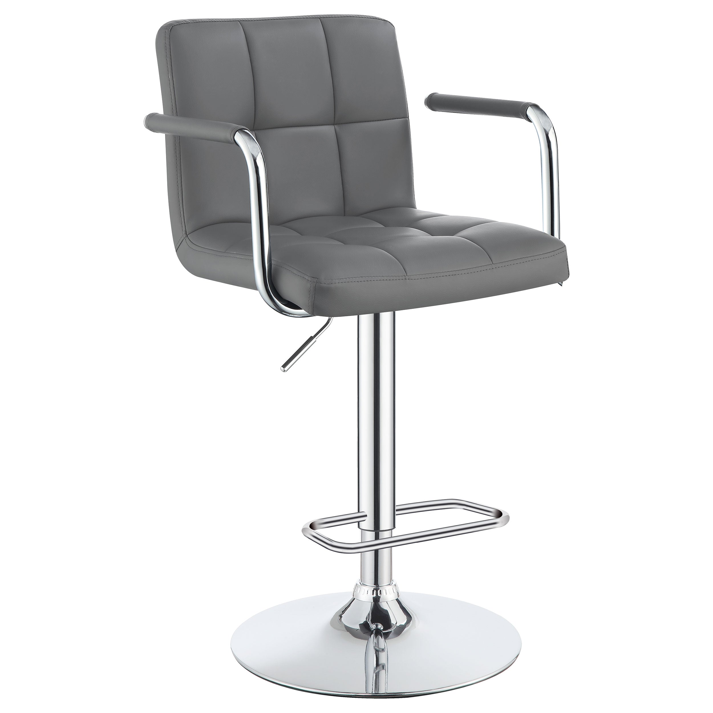 Palomar Adjustable Height Bar Stool Black / White and Chrome