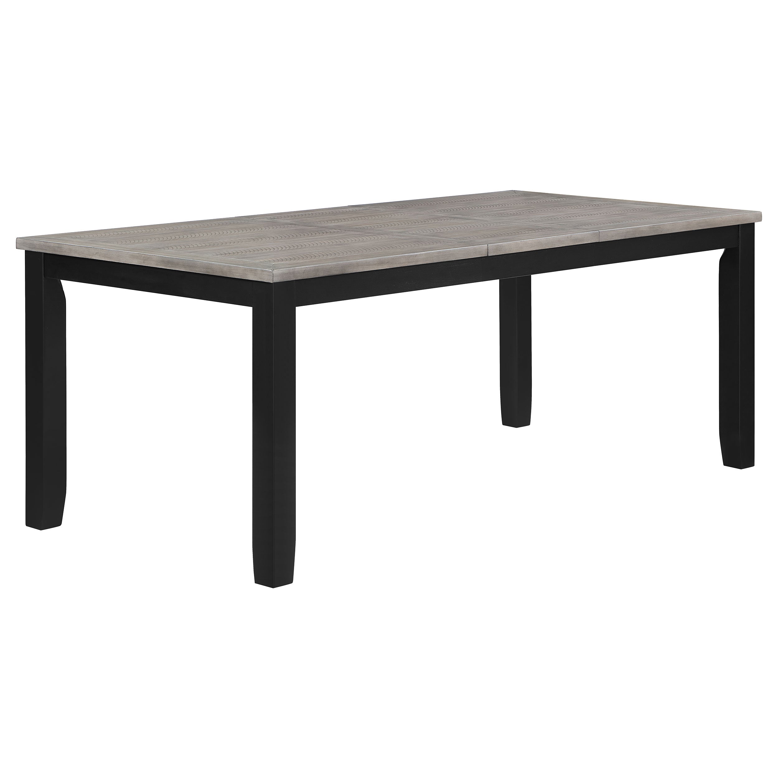 Elodie Rectangular Extension Leaf Dining Set Black